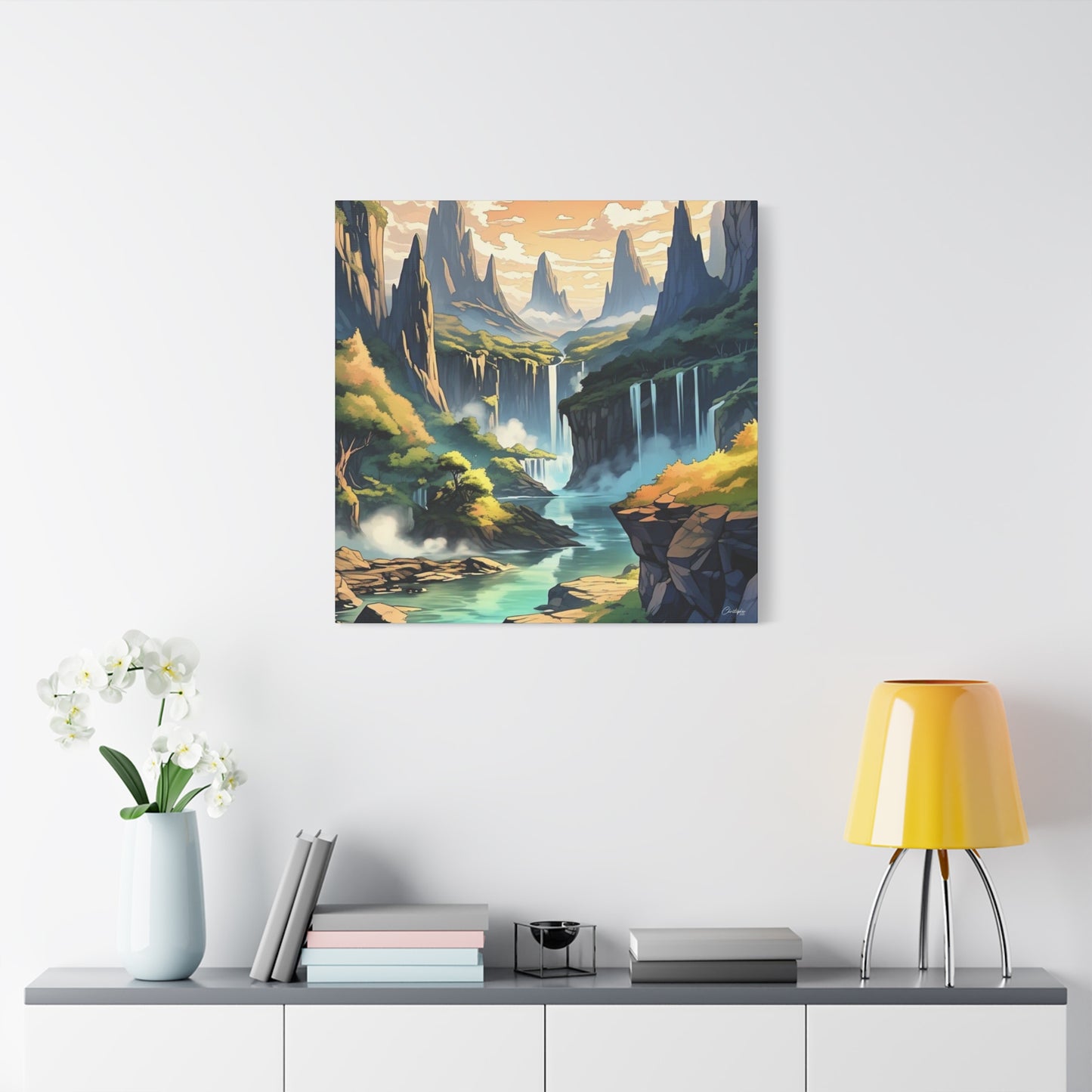 Serene Landscape Canvas Wall Art, Nature Home Decor, Tranquil Living Room Accent, Gift for Nature Lovers, Gallery Wall Piece