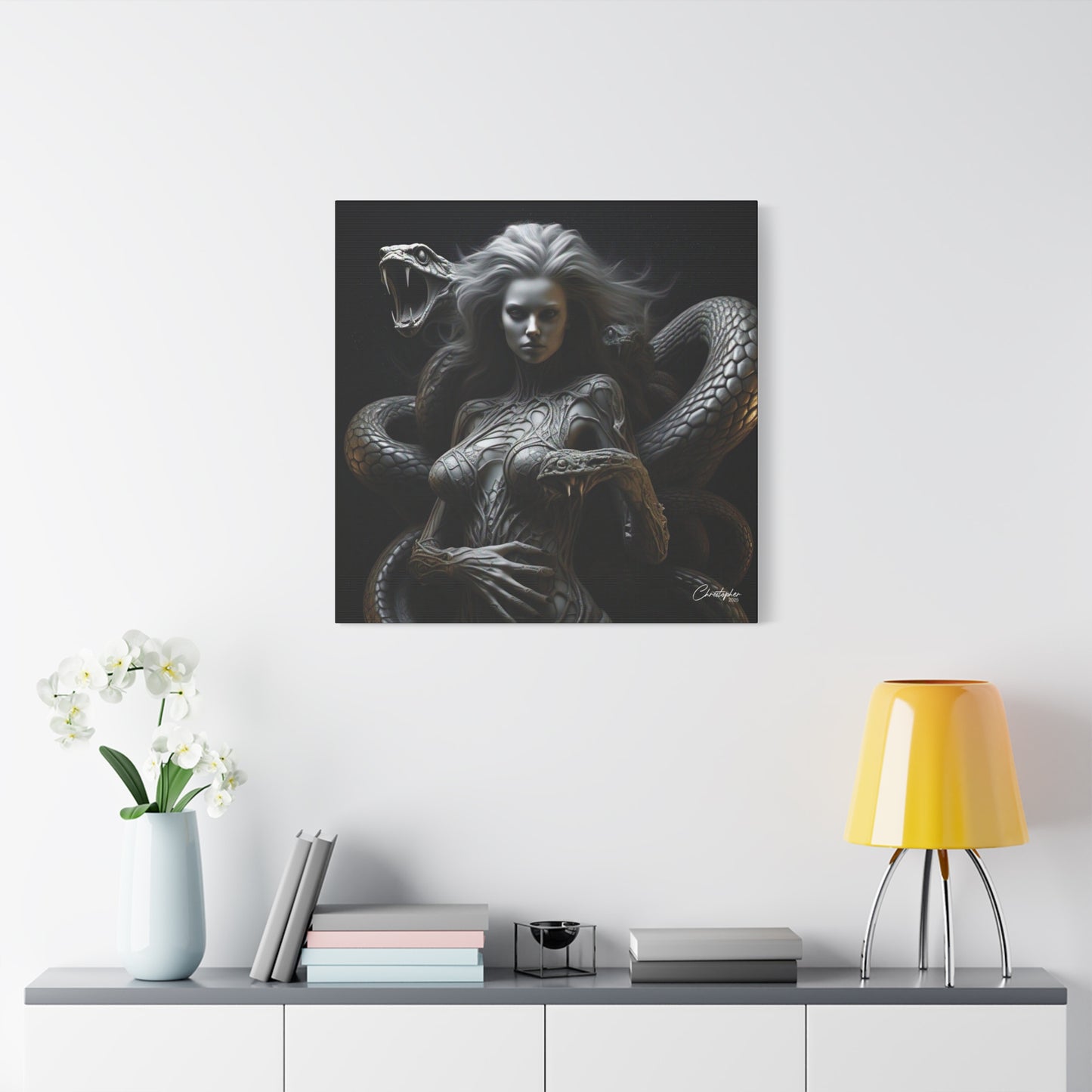 Serpent Goddess Matte Canvas Wall Art