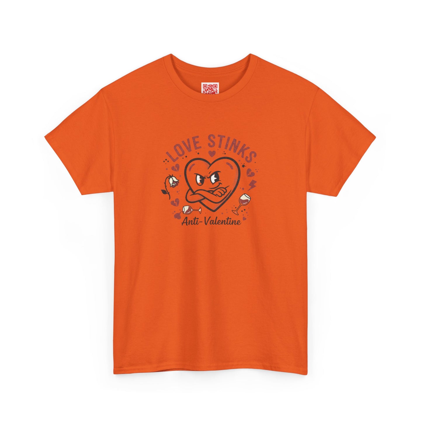 Love Stinks Anti‑Valentine T-Shirt — Funny Heart Graphic Tee for Singles & Galentine’s