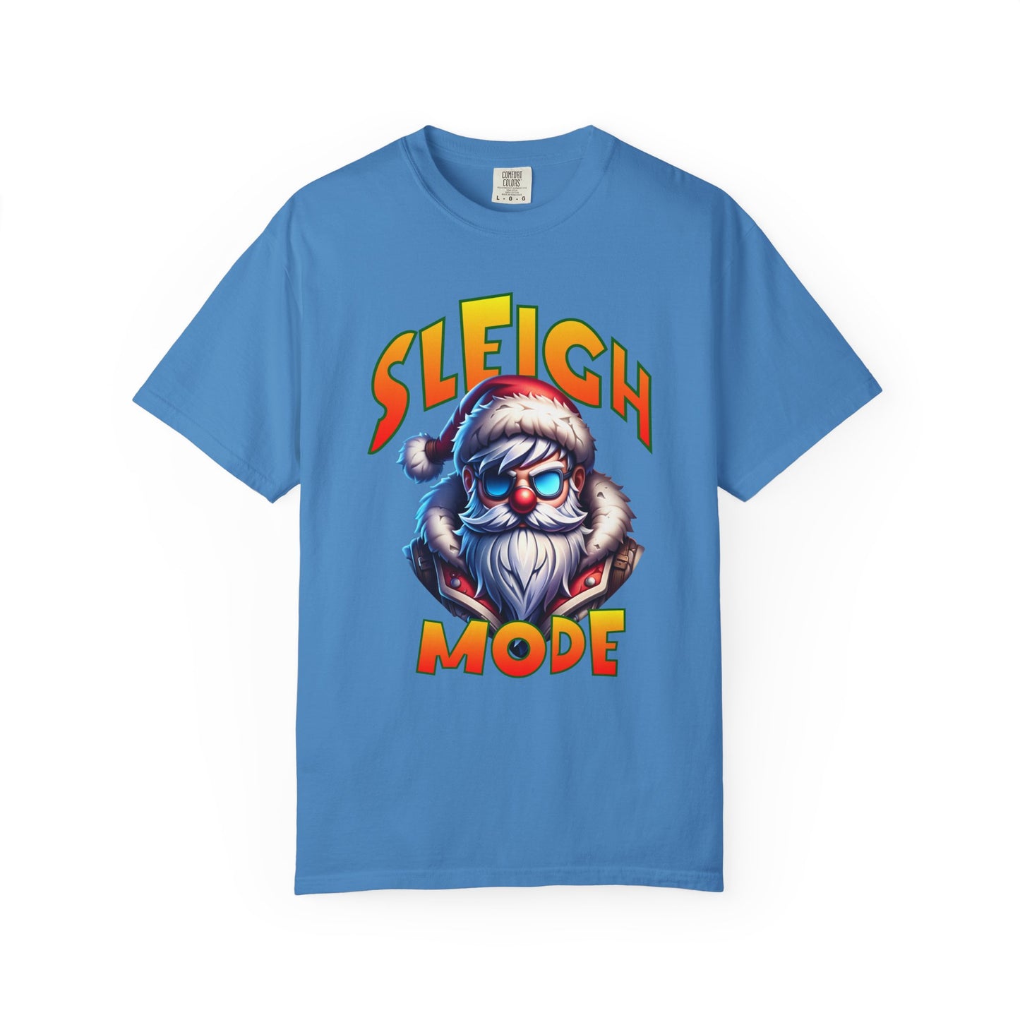 Sleigh Mode T-Shirt — Cool Santa Graphic Holiday Tee