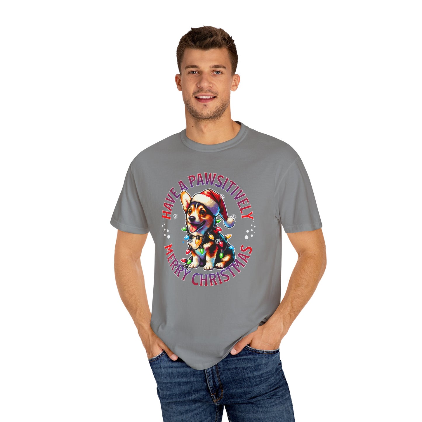 Christmas Corgi T-Shirt – "Have a Pawsitively Merry Christmas" Holiday Tee