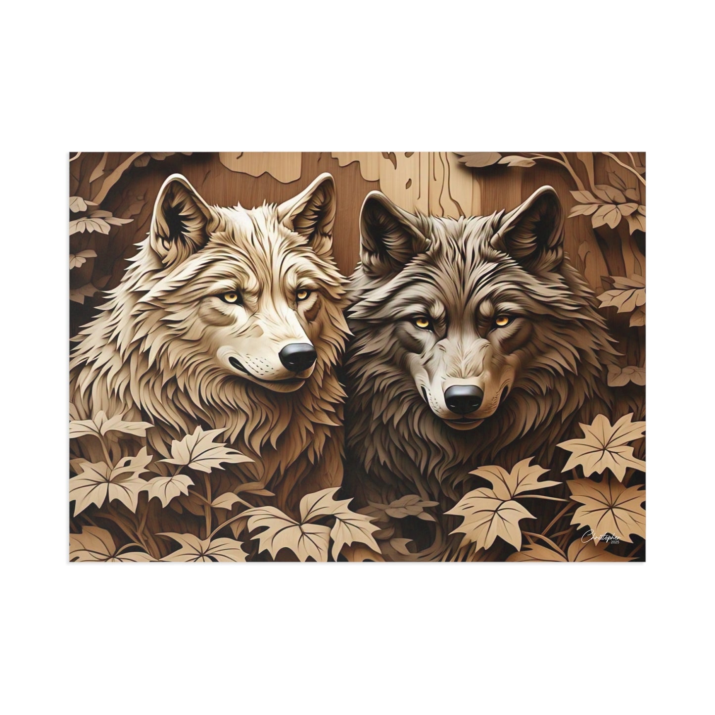 Rustic Woodland Wolf Postcards, Nature Art Cards, Wildlife Decor, Greeting Cards, Animal Lovers Gift, Eco-Friendly Stationery
