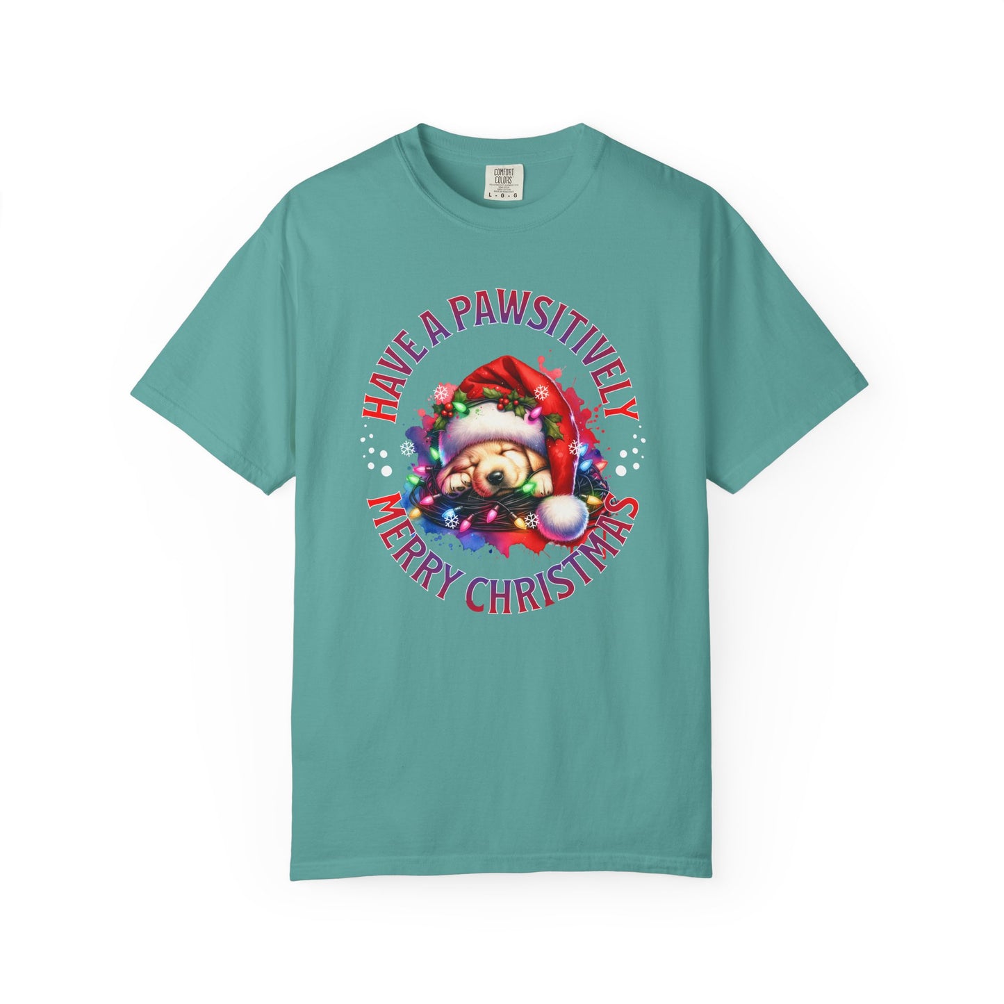 Christmas Puppy T-Shirt — "Have a Pawsitively Merry Christmas" Holiday Tee