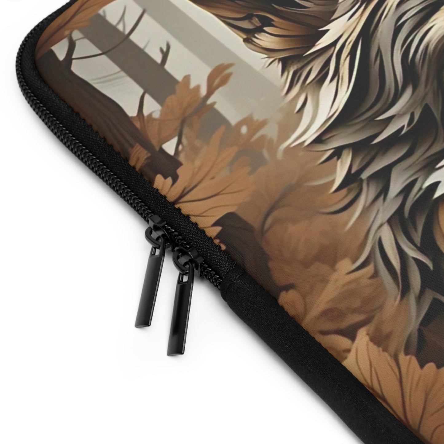 Wolf Laptop Sleeve - Nature Art, Wolf Lover Gift, Animal Decor, Tech Case, Forest Aesthetic
