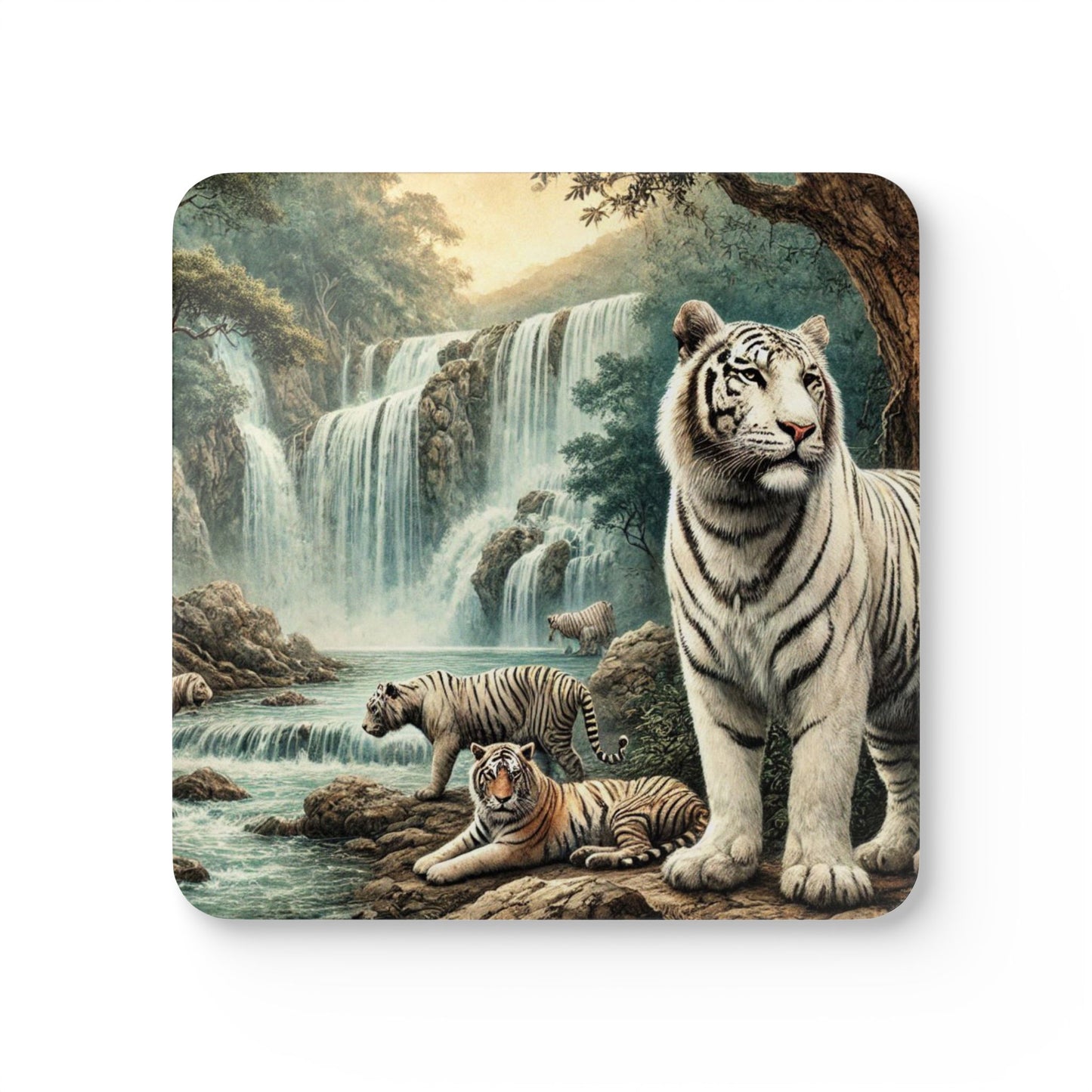 Nature-Inspired Cork Coaster Set, Eco-Friendly Drink Coasters, Animal Lover Gift, Home Décor Coasters, Wildlife Table Accessories