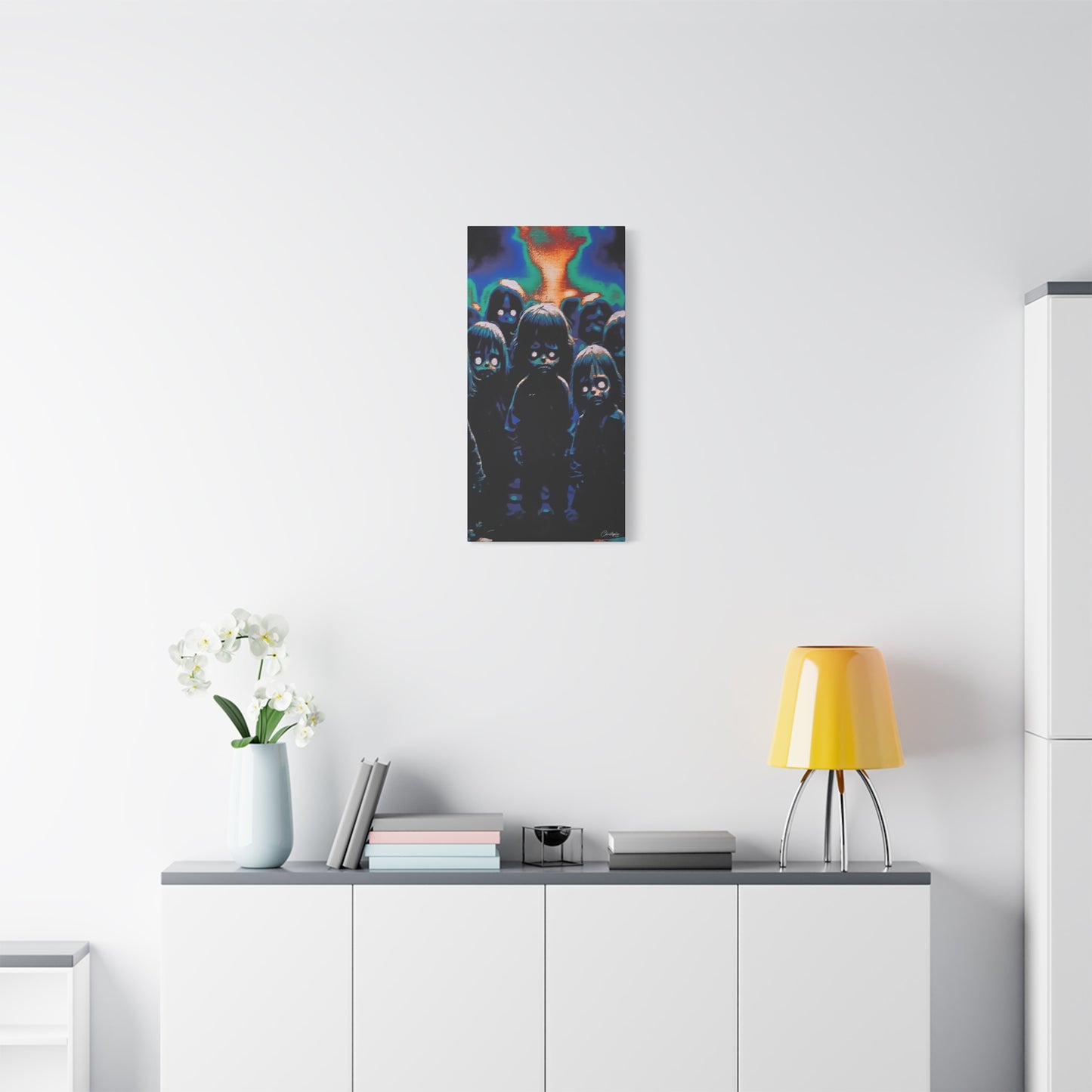 Original Laser Engraved Art, Full Wrapped Edges, Matte Canvas, Stretched, 1.25"