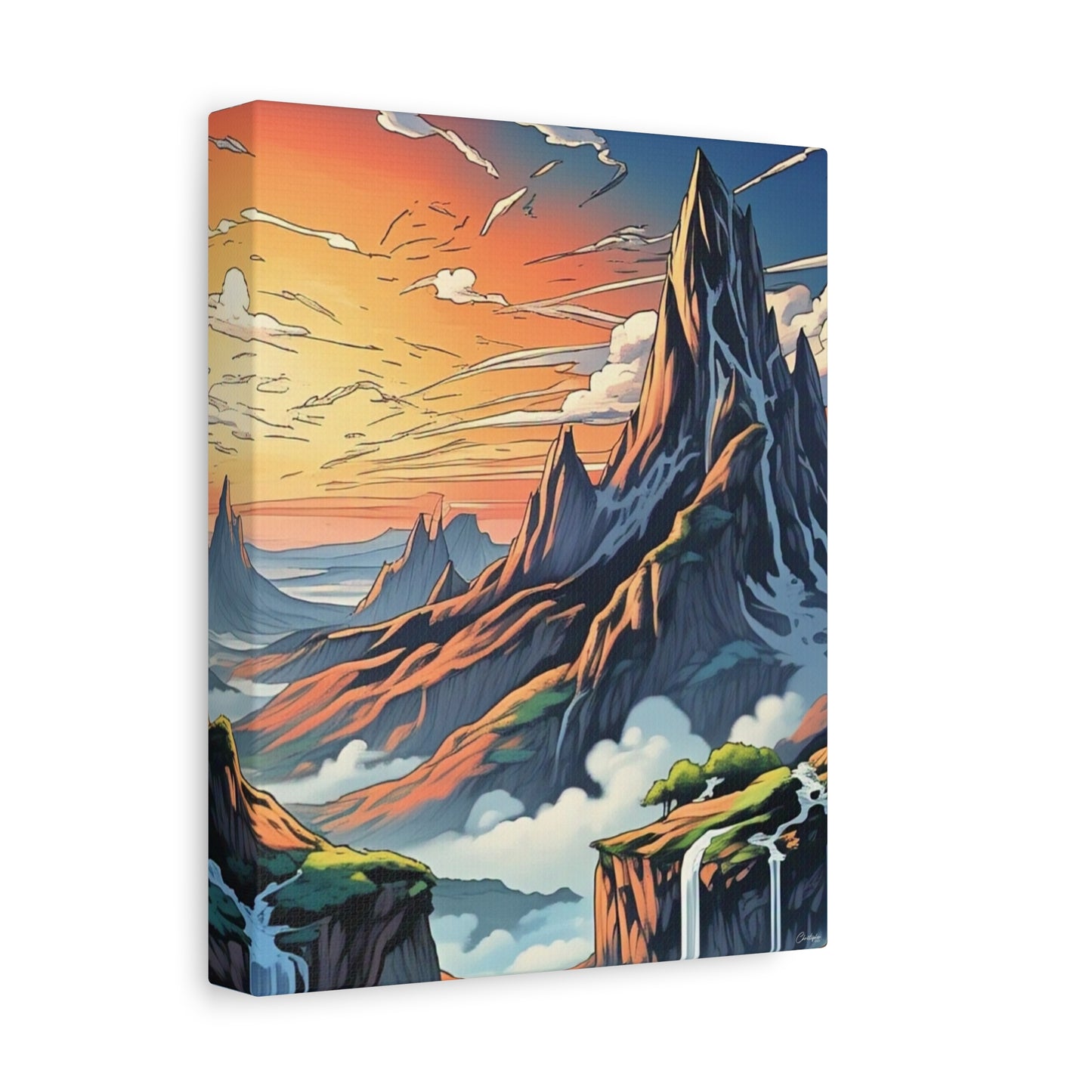 Stretched Canvas Art Print, Mountain Sunrise Landscape Decor, Wall Art for Home, Gift for Nature Lovers, Perfect for Living Room, [...]