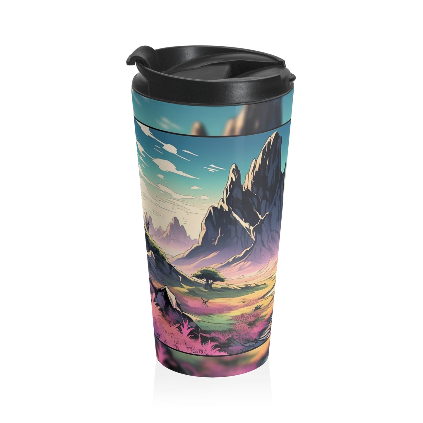 Stainless Steel Travel Mug with Scenic Nature Design | Perfect for Eco-Friendly Gifts, Camping, Road Trips, Daily Commute, or Coffee Lovers