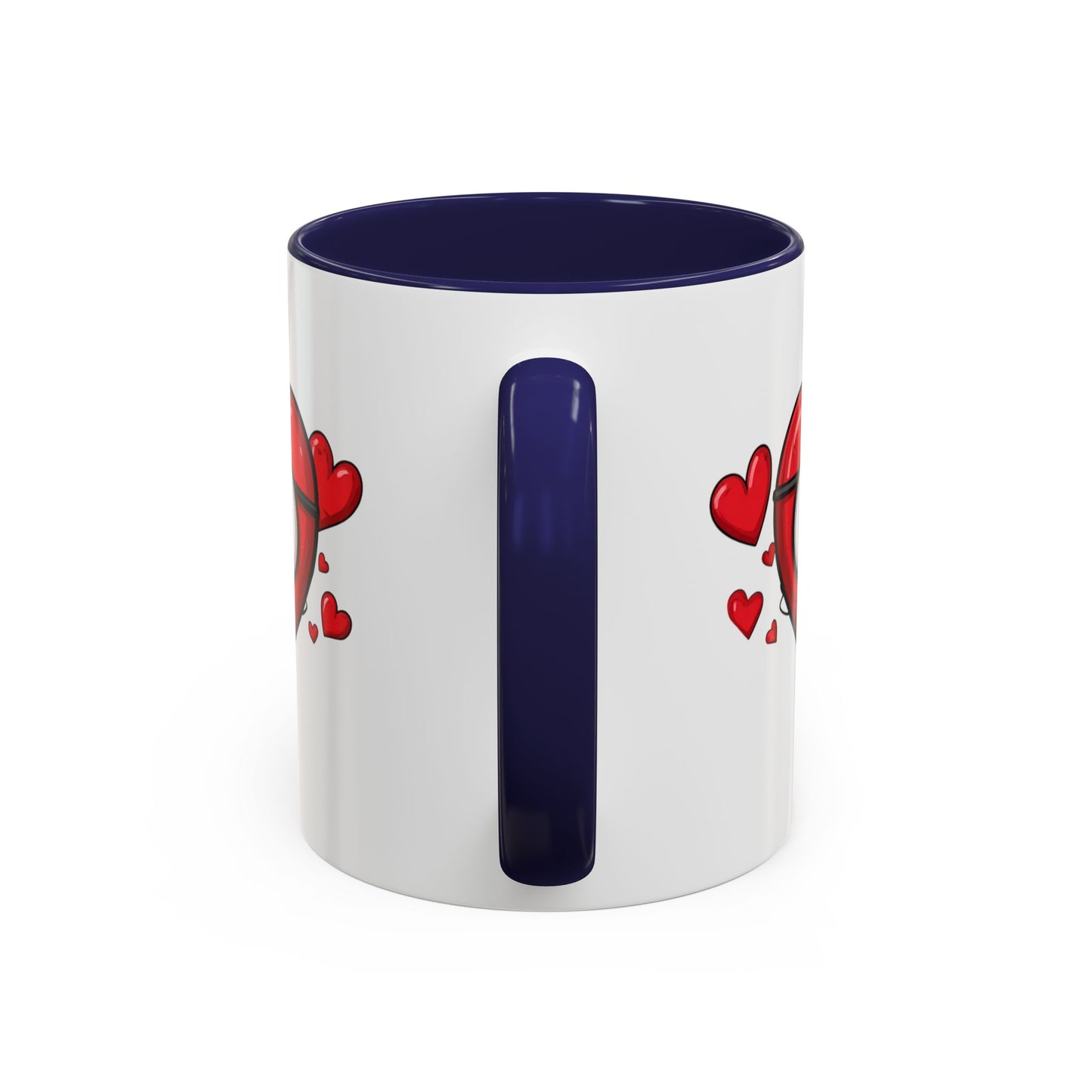 Cute Cartoon Heart Coffee Mug — Valentine Love Accent Mug (11/15oz)