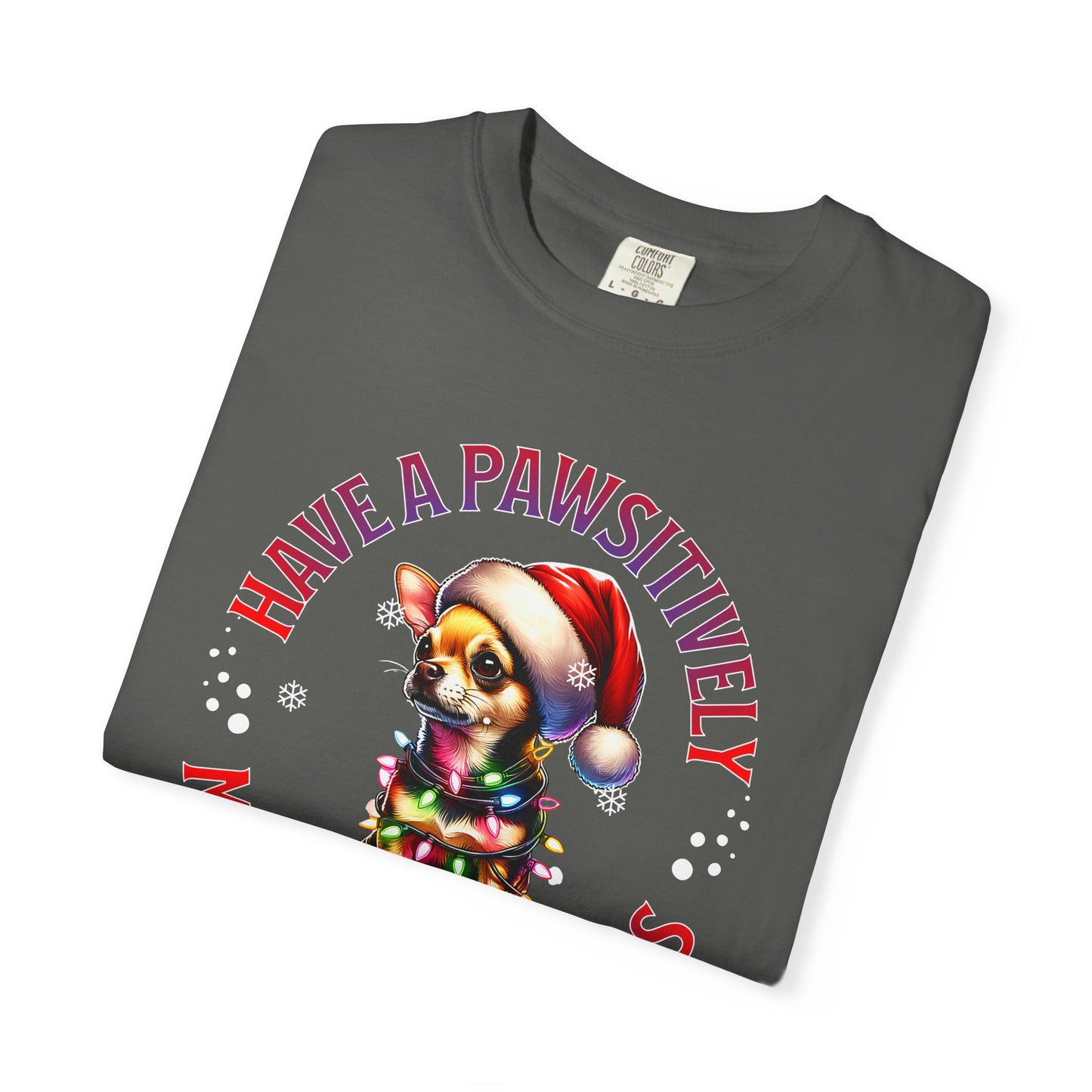 Christmas Puppy T-Shirt — “Have a Pawsitively Merry Christmas” Holiday Tee