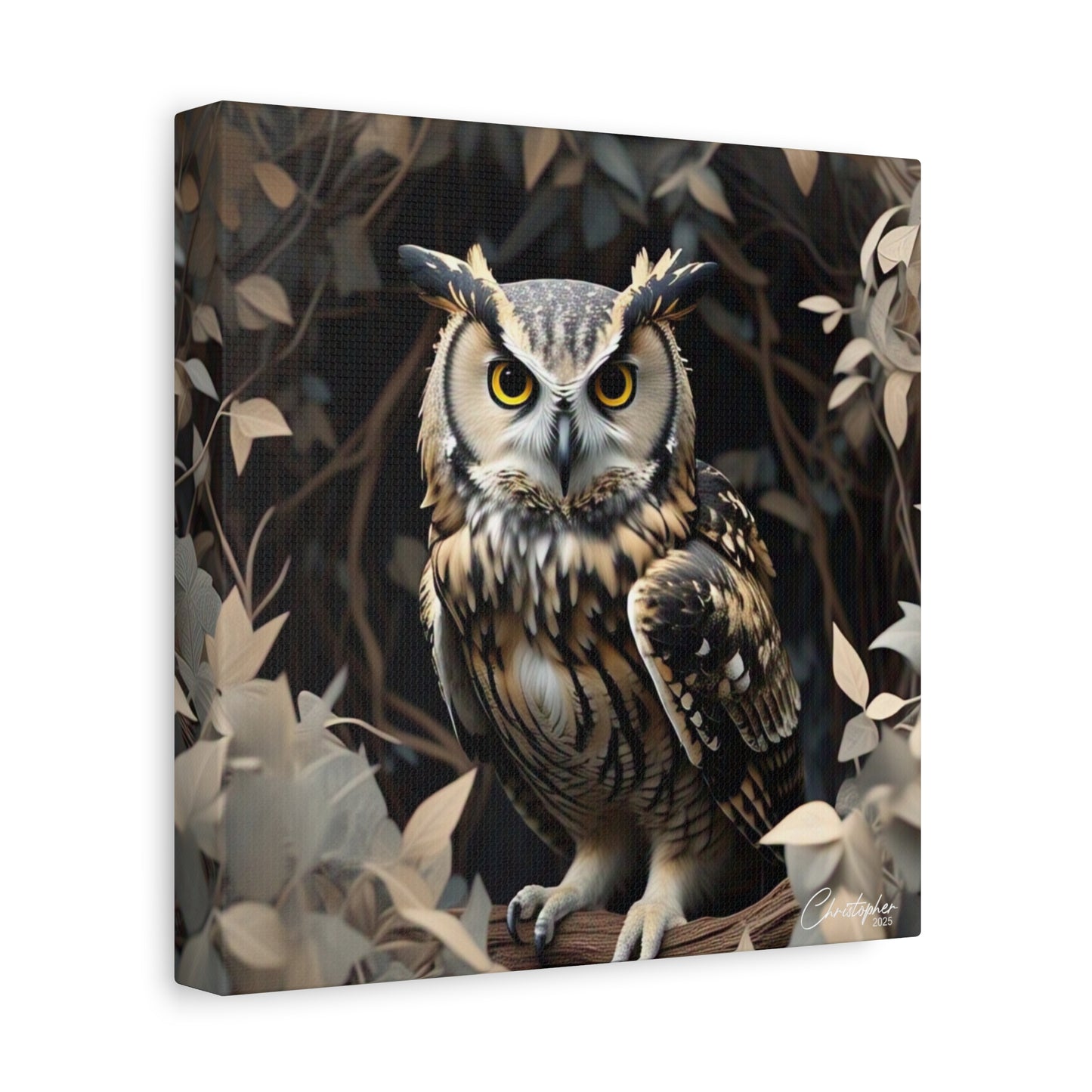 Realistic Owl Canvas Art - Nature Wall Decor for Home & Office