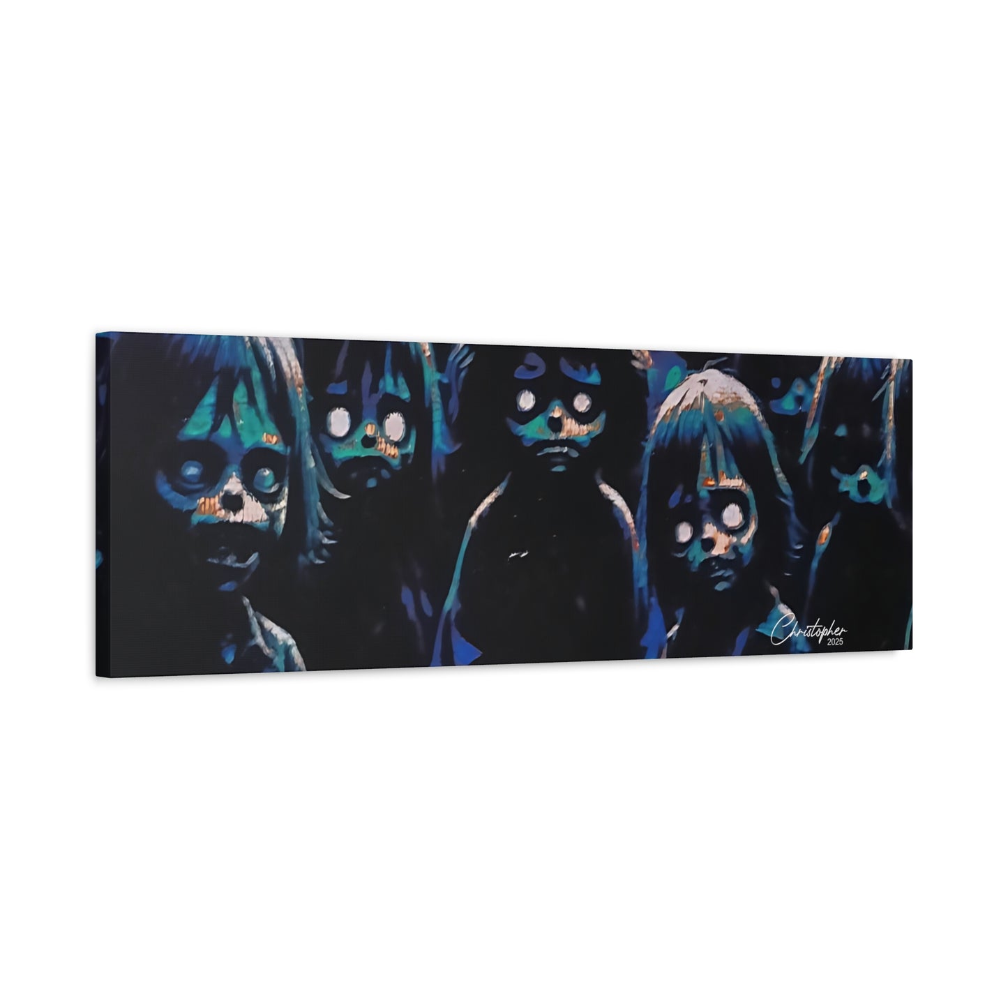 Original Laser Engraved Art, Full Wrapped Edges, Matte Canvas, Stretched, 1.25"