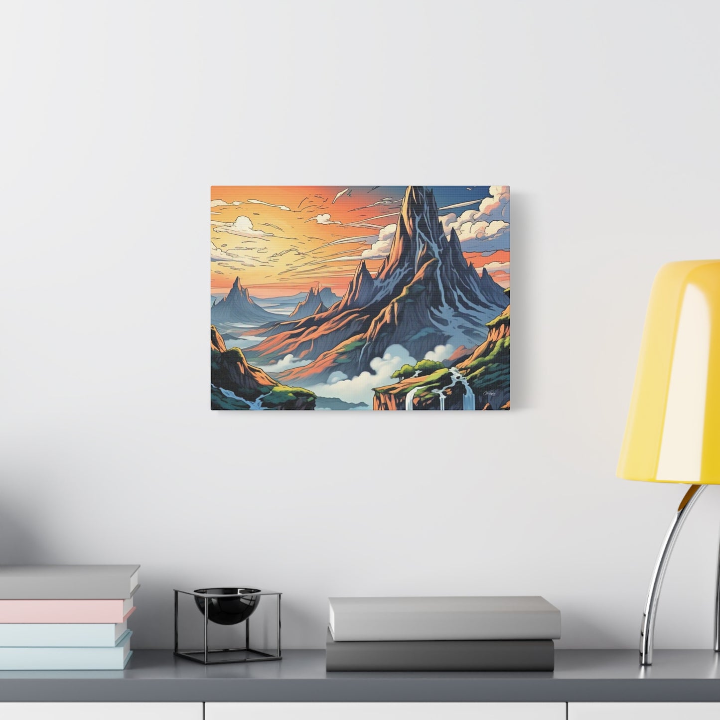 Stretched Canvas Art Print, Mountain Sunrise Landscape Decor, Wall Art for Home, Gift for Nature Lovers, Perfect for Living Room, [...]
