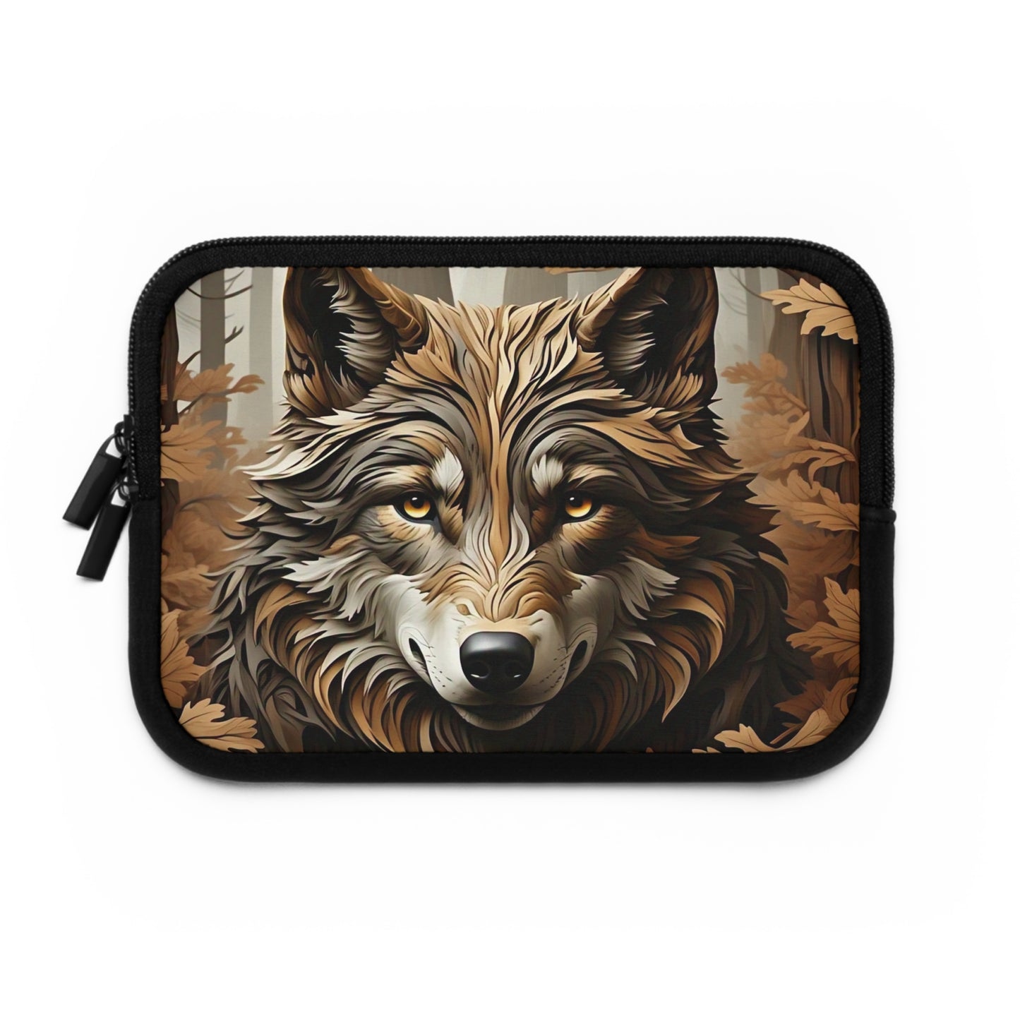 Wolf Laptop Sleeve - Nature Art, Wolf Lover Gift, Animal Decor, Tech Case, Forest Aesthetic