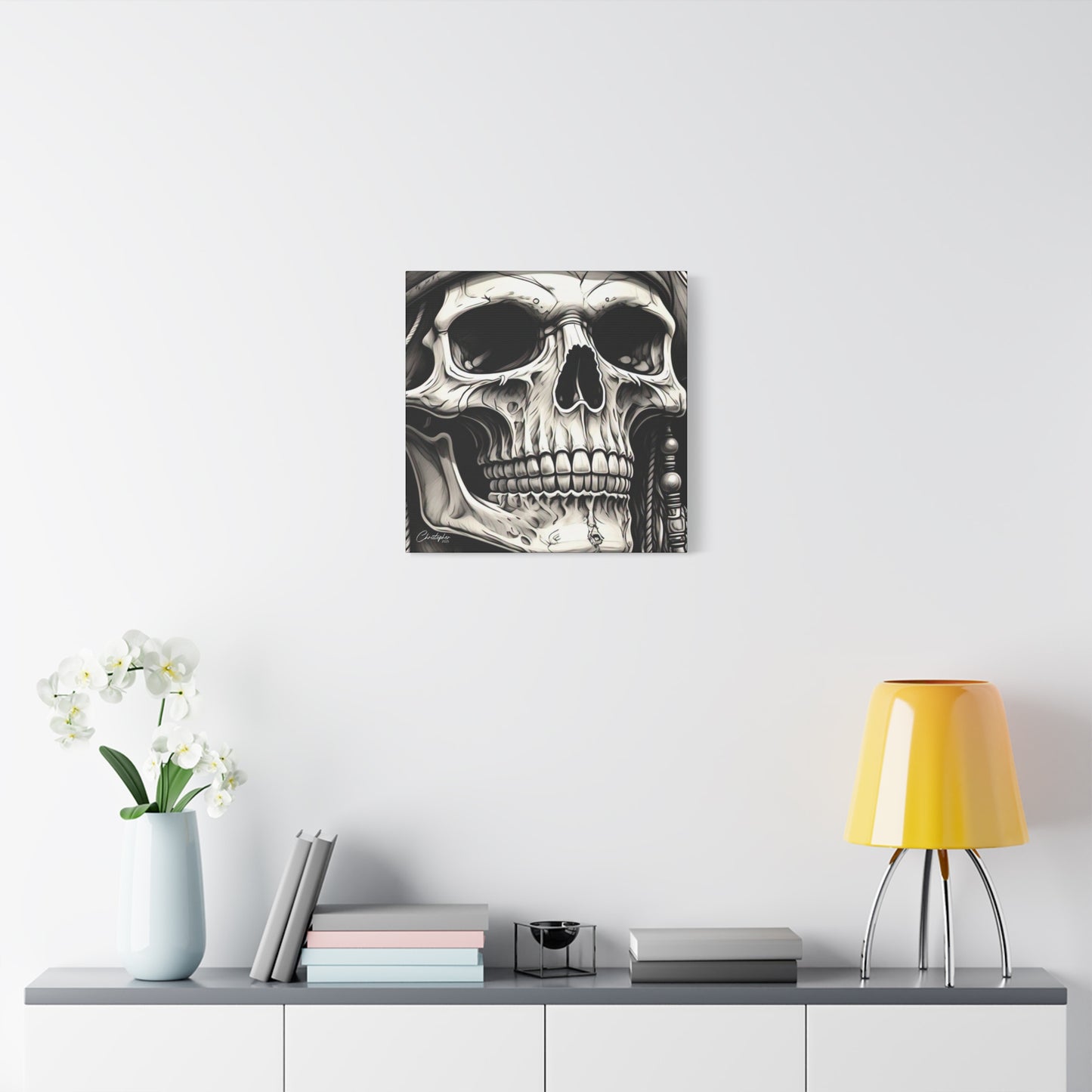 Pirate Skull Canvas Art - Edgy Gothic Decor, Wall Art for Halloween, Gothic Home Decor, Pirate Theme, Gift for Him