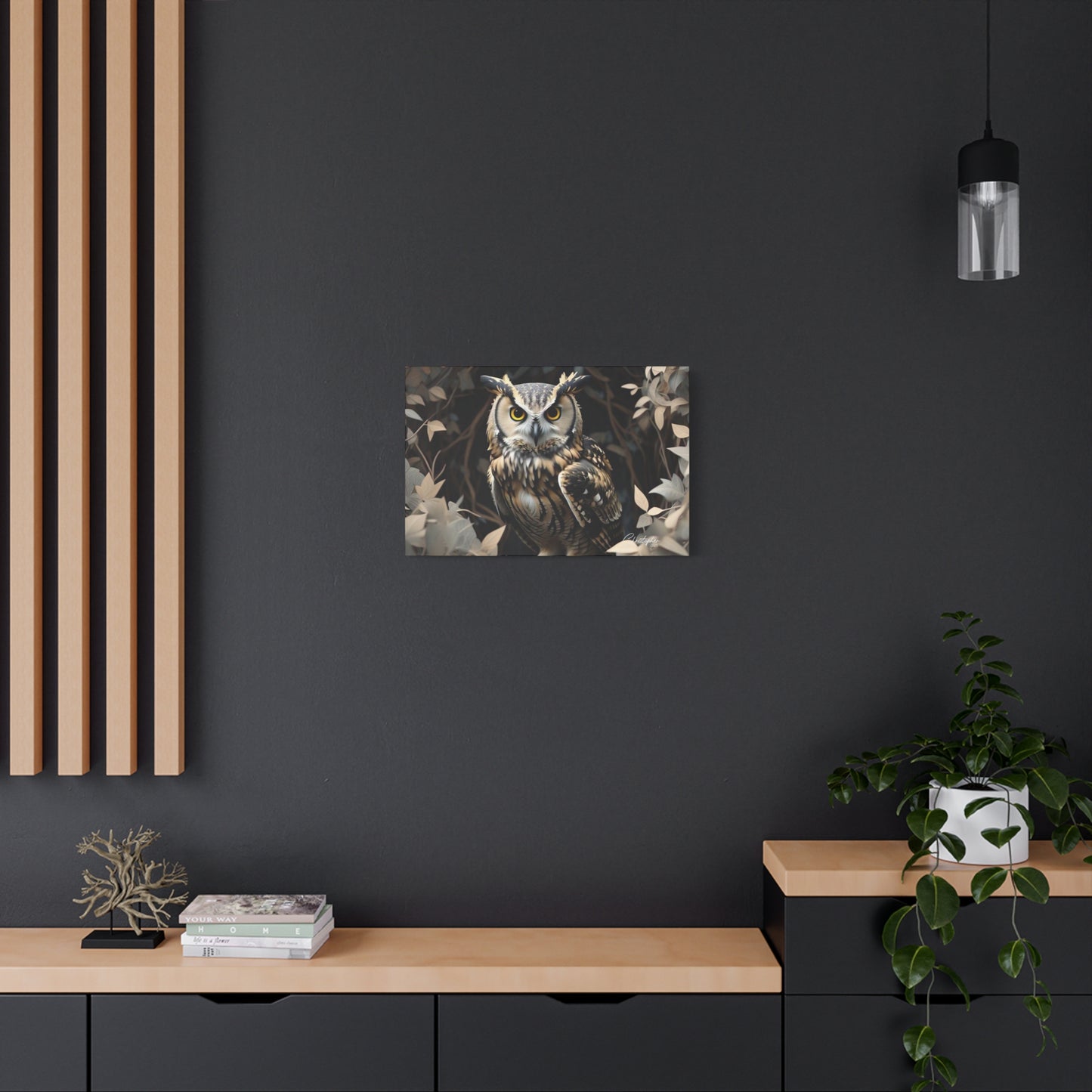 Realistic Owl Canvas Art - Nature Wall Decor for Home & Office