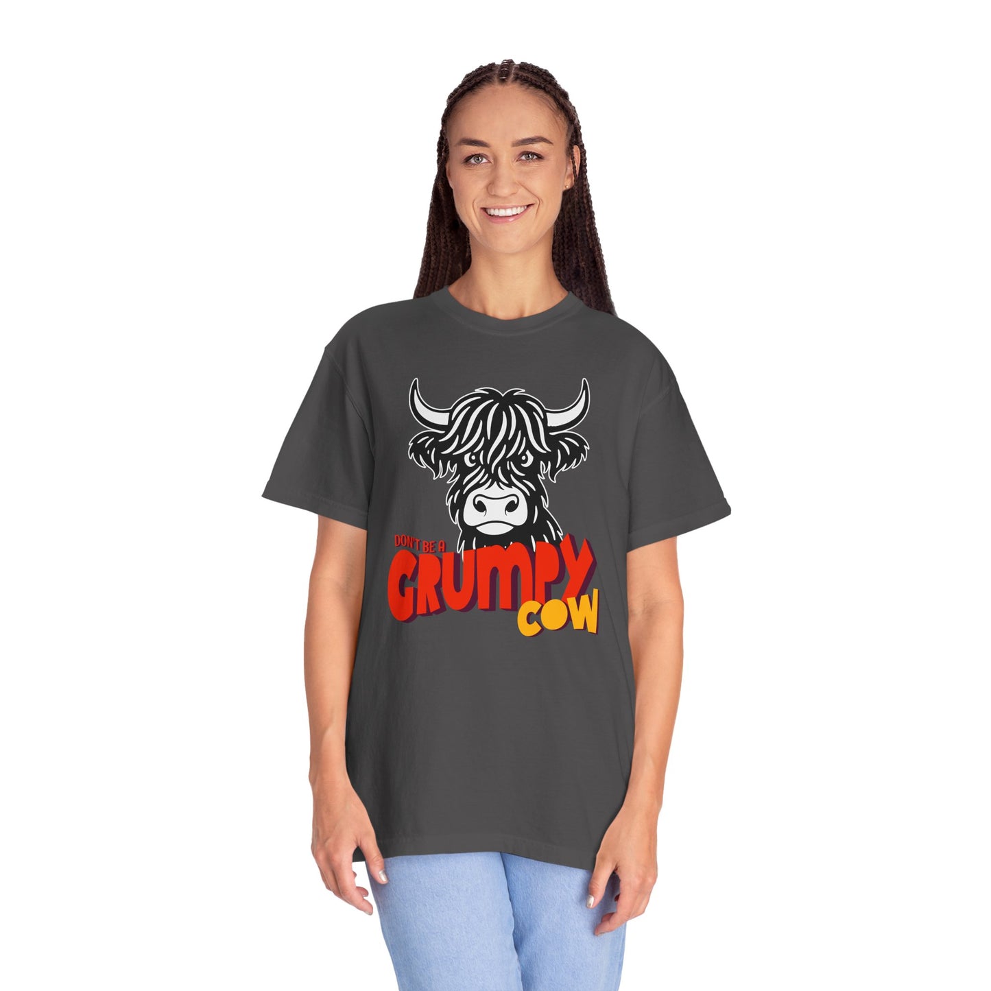 Grumpy Cow T-Shirt — Funny Highland Cow Graphic Tee