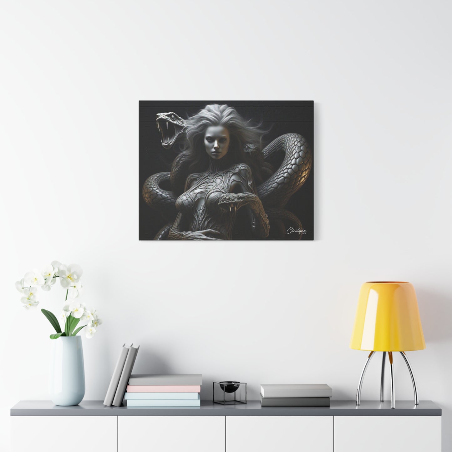 Serpent Goddess Matte Canvas Wall Art