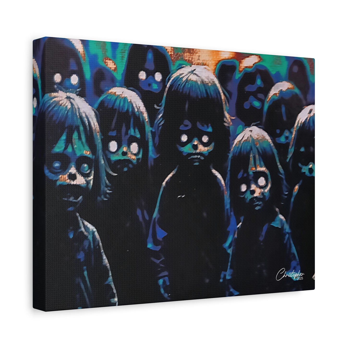 Original Laser Engraved Art, Full Wrapped Edges, Matte Canvas, Stretched, 1.25"