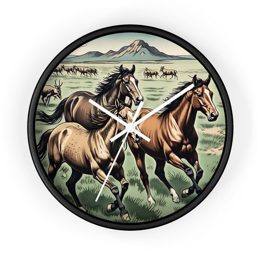 Rustic Horse Wall Clock - Equestrian Decor, Farmhouse Style, Gift for Horse Lovers, Country Home Decor, Western Wall Art
