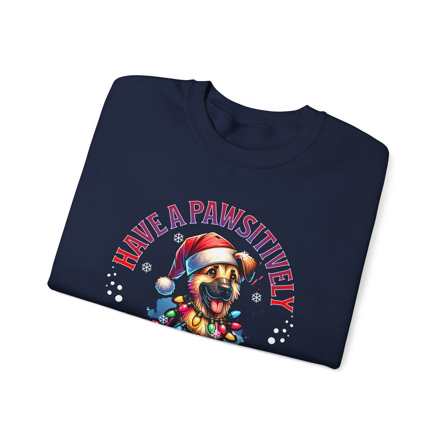 Christmas German Shepard Sweatshirt – "Have a Pawsitively Merry Christmas" Crewneck