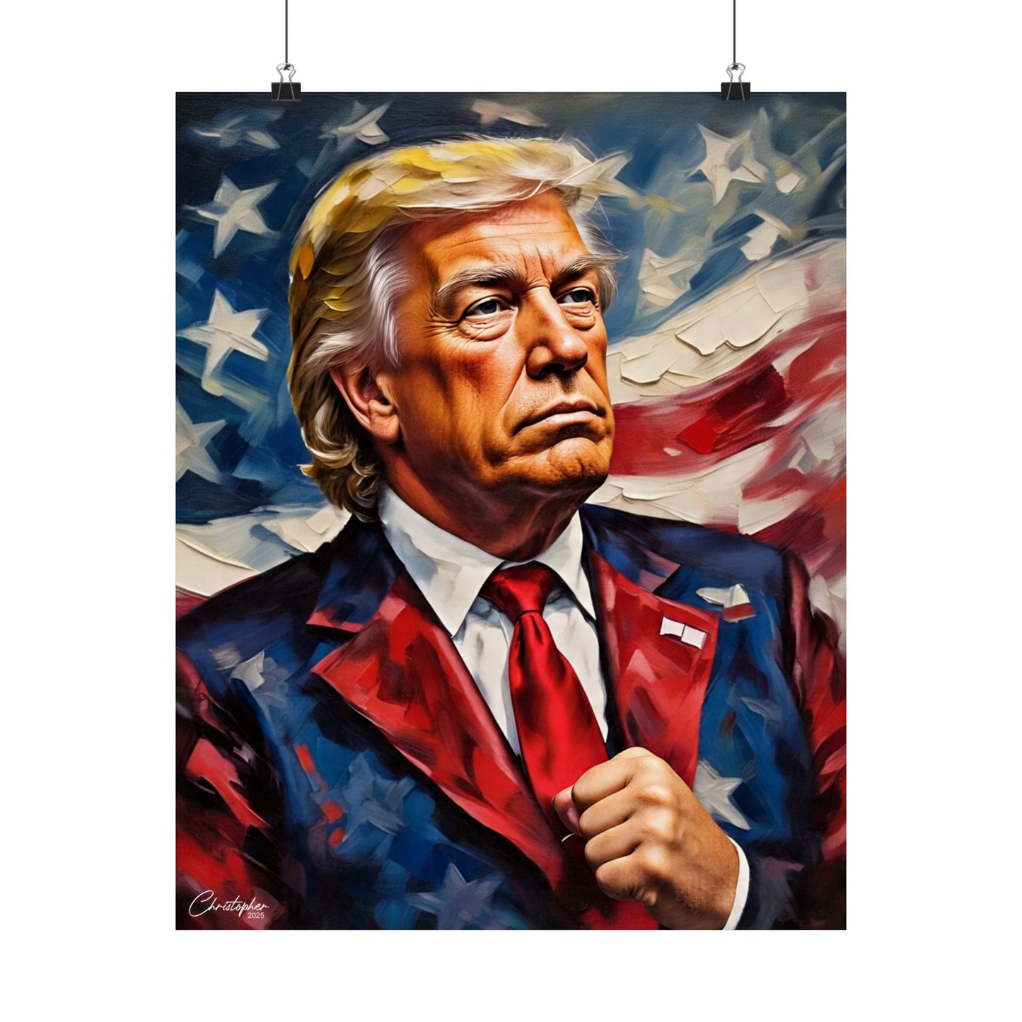 Patriotic Matte Vertical Poster | Political Wall Art, Home Décor, Trump Artwork, Gift for Supporters, Unique Collectible