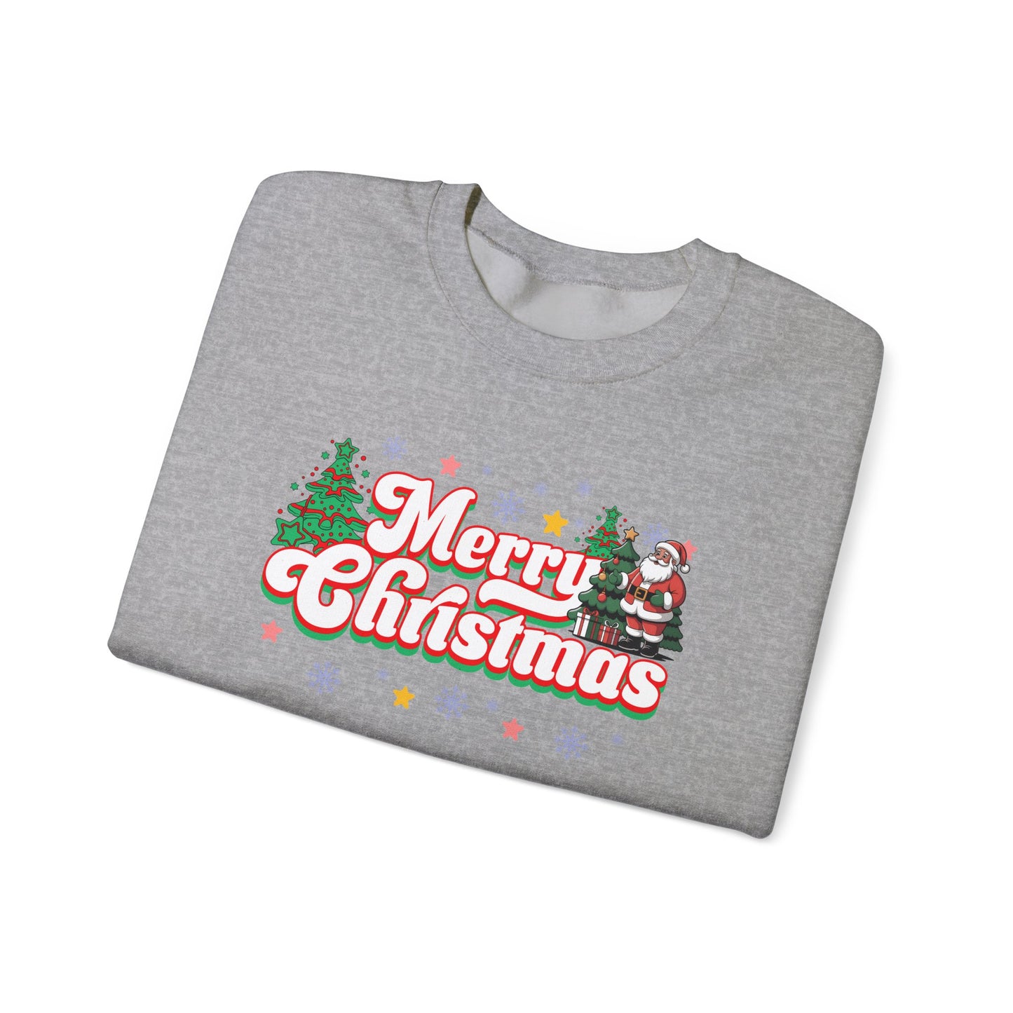 Merry Christmas Crewneck Sweatshirt — Festive Holiday Graphic Sweatshirt