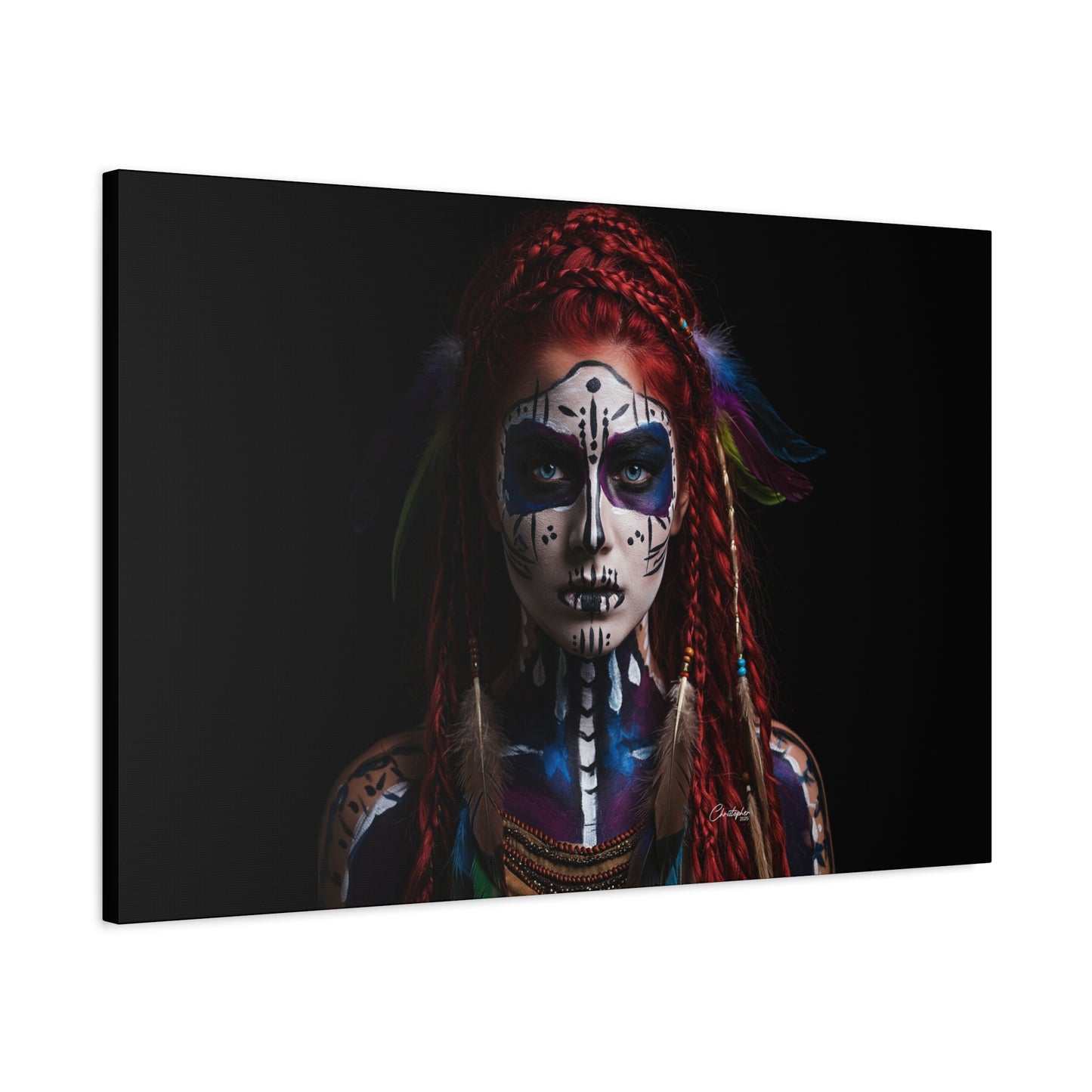 Colorful Tribal Art Canvas Print - Bohemian Home Decor