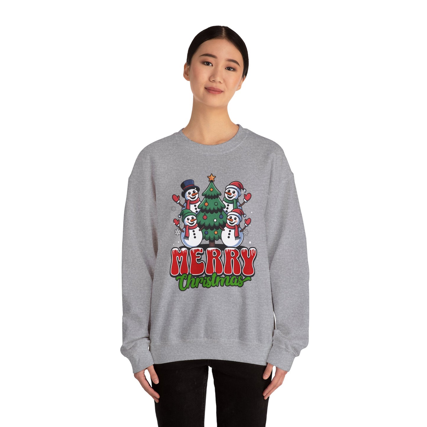 Merry Christmas Snowman Crewneck Sweatshirt