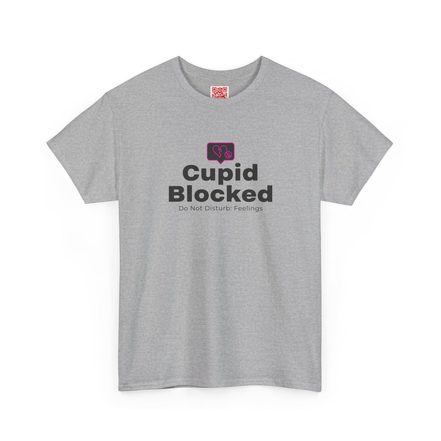 Cupid Blocked T-Shirt — Funny Anti-Valentine Graphic Tee