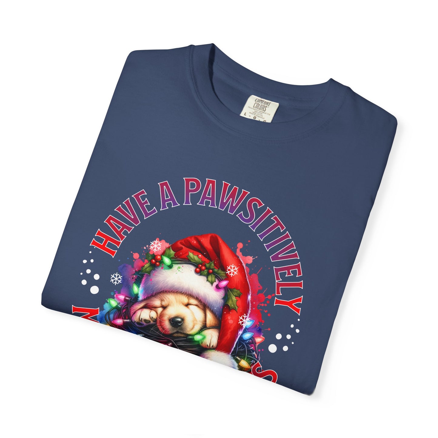 Christmas Puppy T-Shirt — "Have a Pawsitively Merry Christmas" Holiday Tee