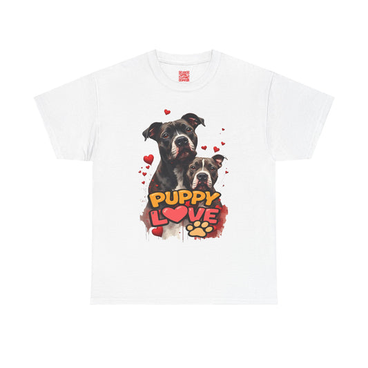 Puppy Love T-Shirt — Cute Dog Hearts Graphic Tee for Dog Lovers