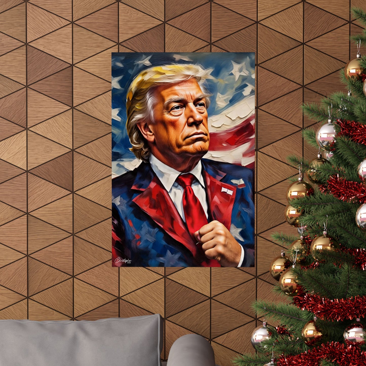 Patriotic Matte Vertical Poster | Political Wall Art, Home Décor, Trump Artwork, Gift for Supporters, Unique Collectible