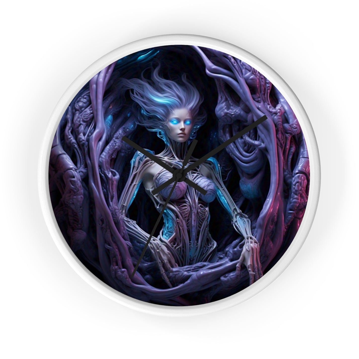 Mystical Fantasy Wall Clock, Unique Home Decor, Gothic Timepiece for Dreamers, Gift for Nerds, Spooky Occasions