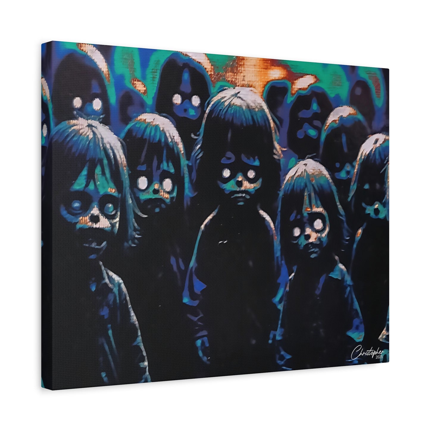 Original Laser Engraved Art, Full Wrapped Edges, Matte Canvas, Stretched, 1.25"