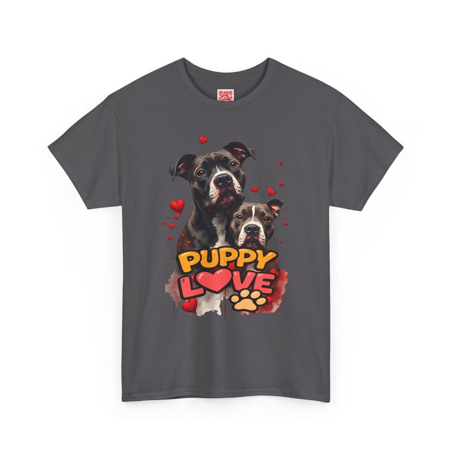 Puppy Love T-Shirt — Cute Dog Hearts Graphic Tee for Dog Lovers