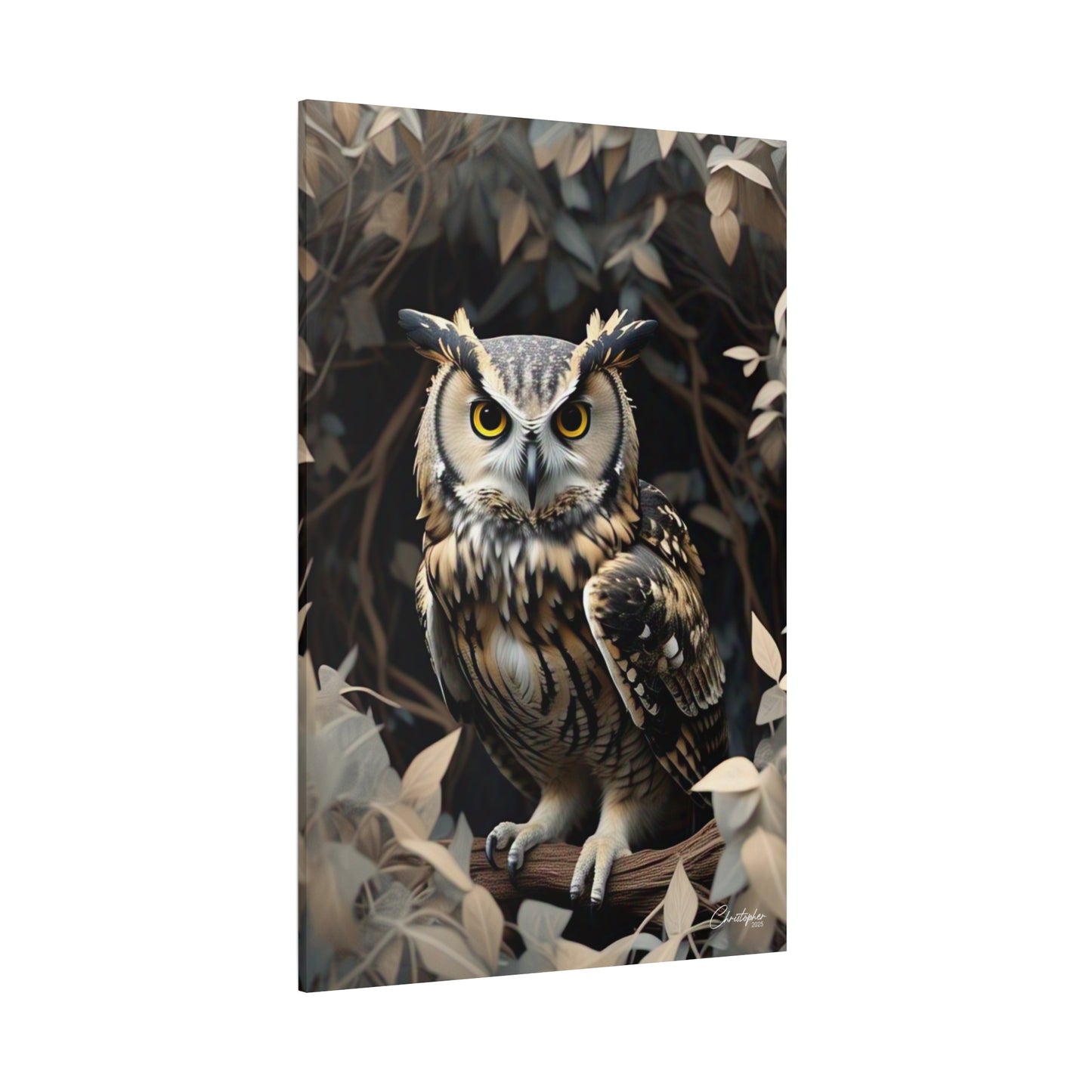 Realistic Owl Canvas Art - Nature Wall Decor for Home & Office