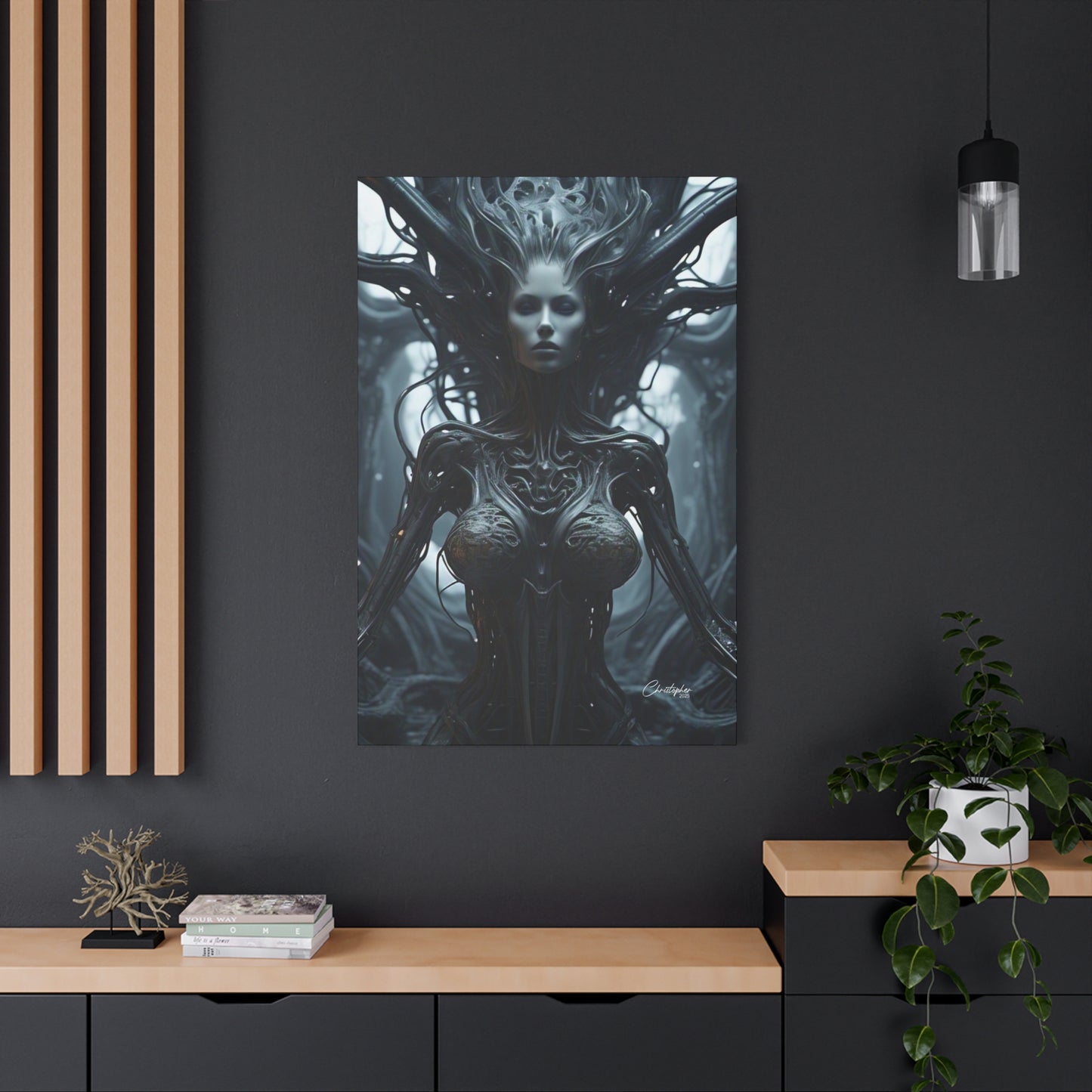 Futuristic Matte Canvas Wall Art – 1.25" Stretched