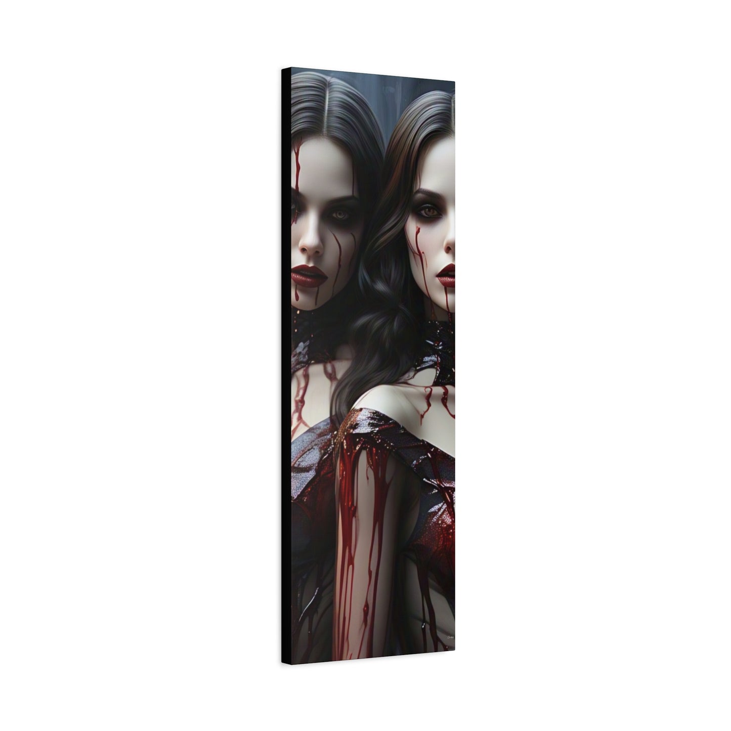 Gothic Vampire Canvas Art, Wall Decor, Horror Artwork, Halloween Home Decor, Spooky Room Accent, Unique Gift Idea
