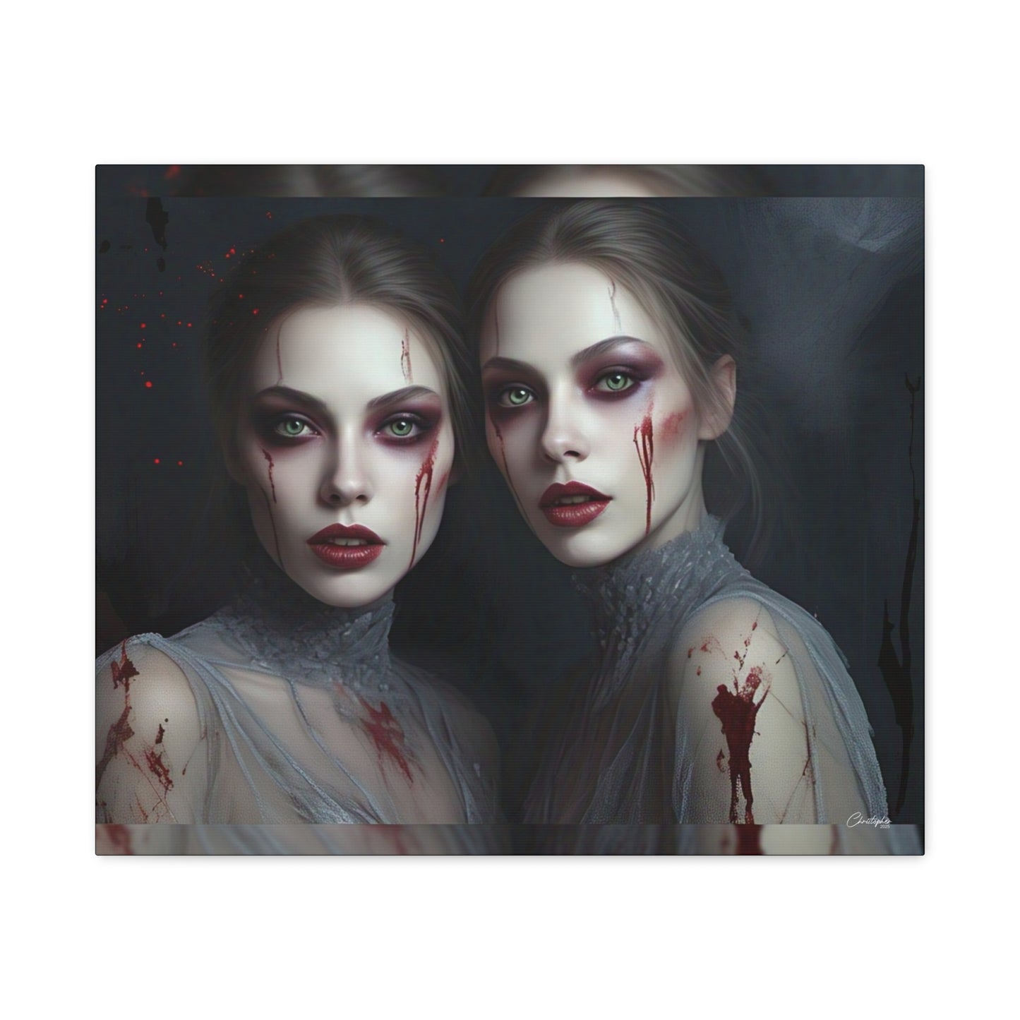 Spooky Art Canvas Print, Matte Canvas, Stretched Wall Decor, Gothic Home Decor, Halloween Art, Unique Gift