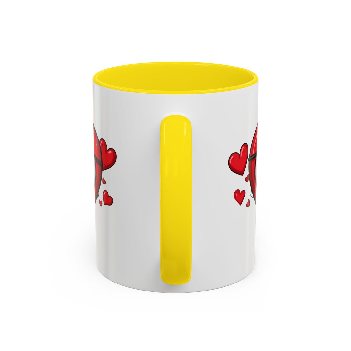 Cute Cartoon Heart Coffee Mug — Valentine Love Accent Mug (11/15oz)