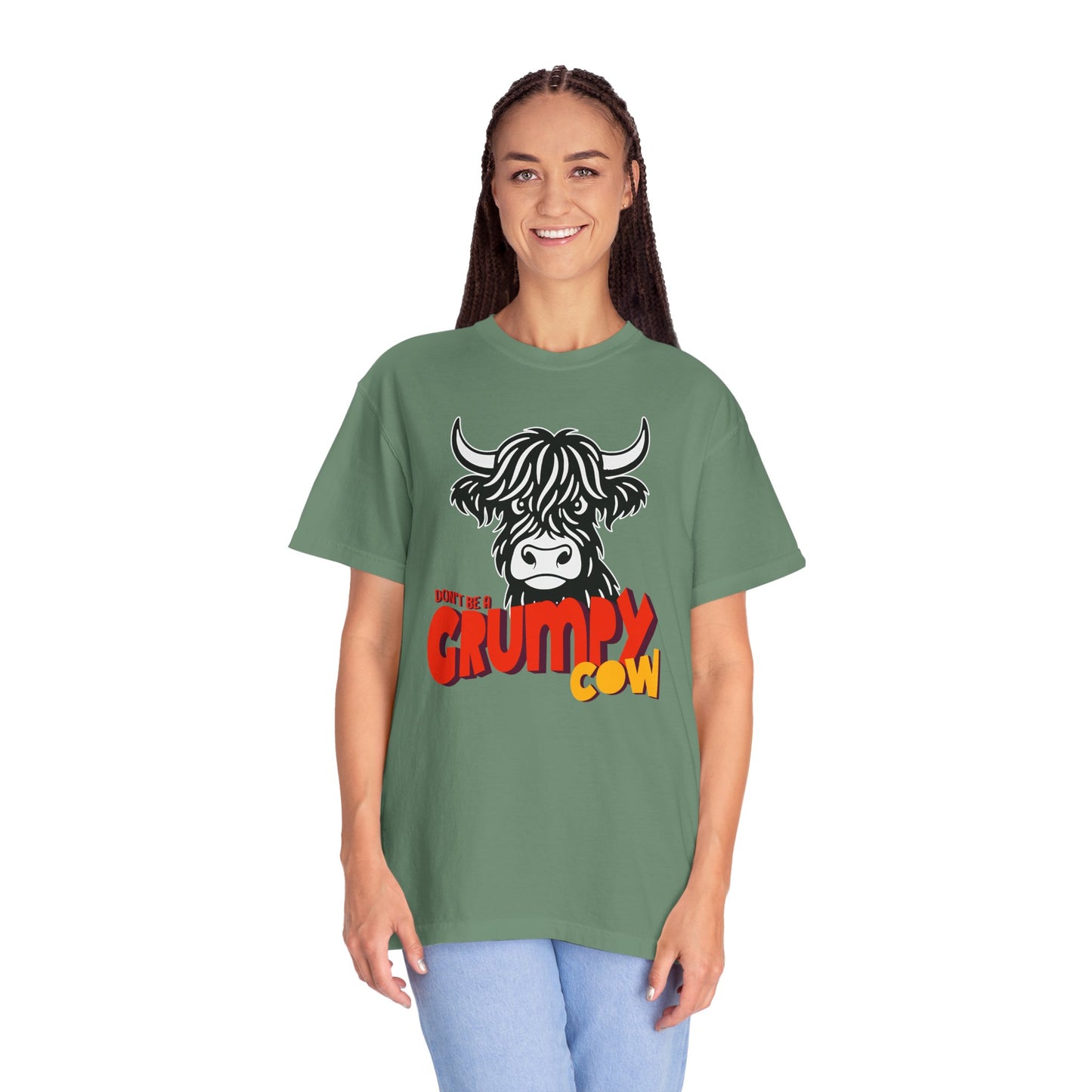Grumpy Cow T-Shirt — Funny Highland Cow Graphic Tee