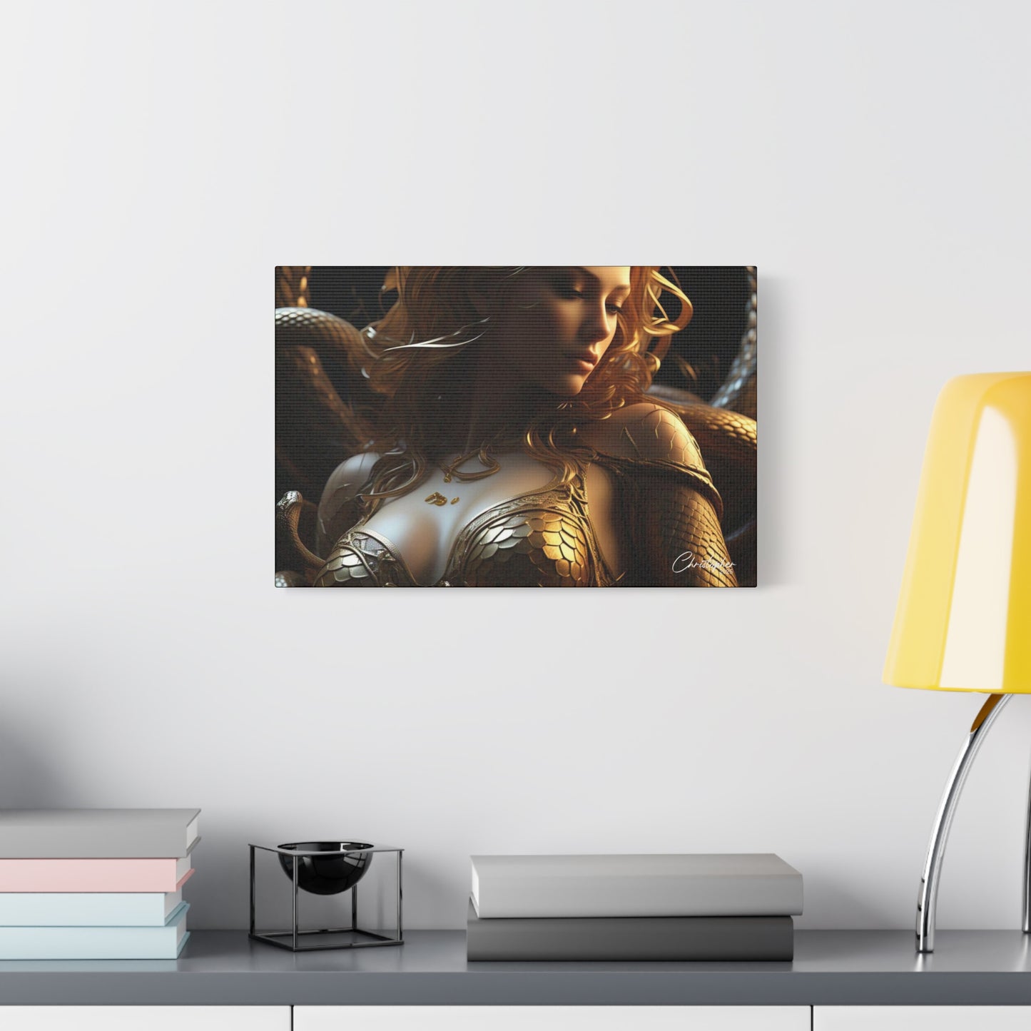 Fantasy Art Canvas Print - Serpent Goddess Home Decor
