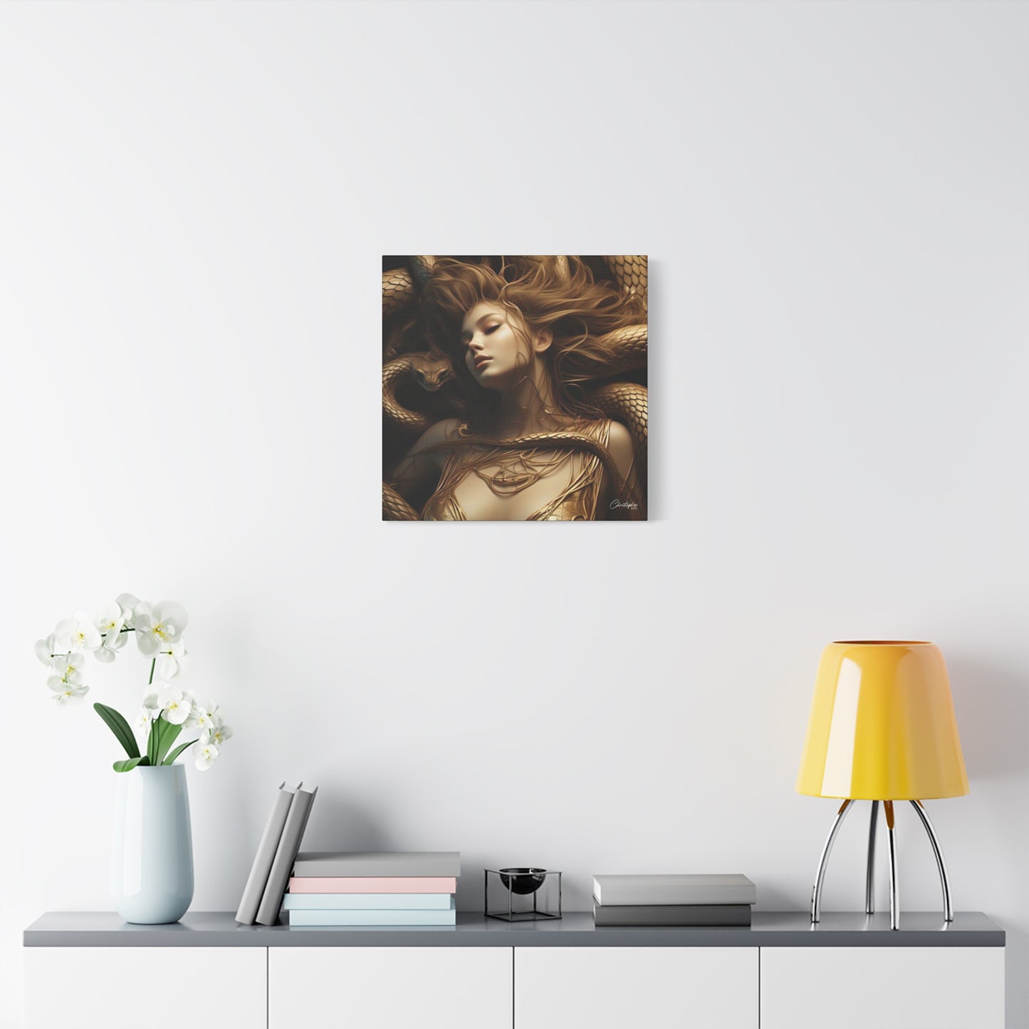 Goddess of Serpents Canvas Art - Stretched Matte Wall Decor