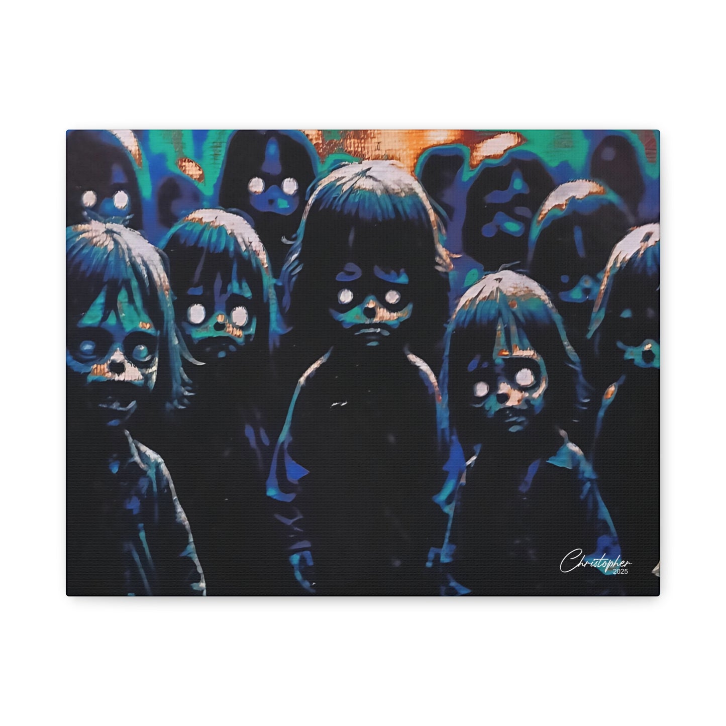 Original Laser Engraved Art, Full Wrapped Edges, Matte Canvas, Stretched, 1.25"