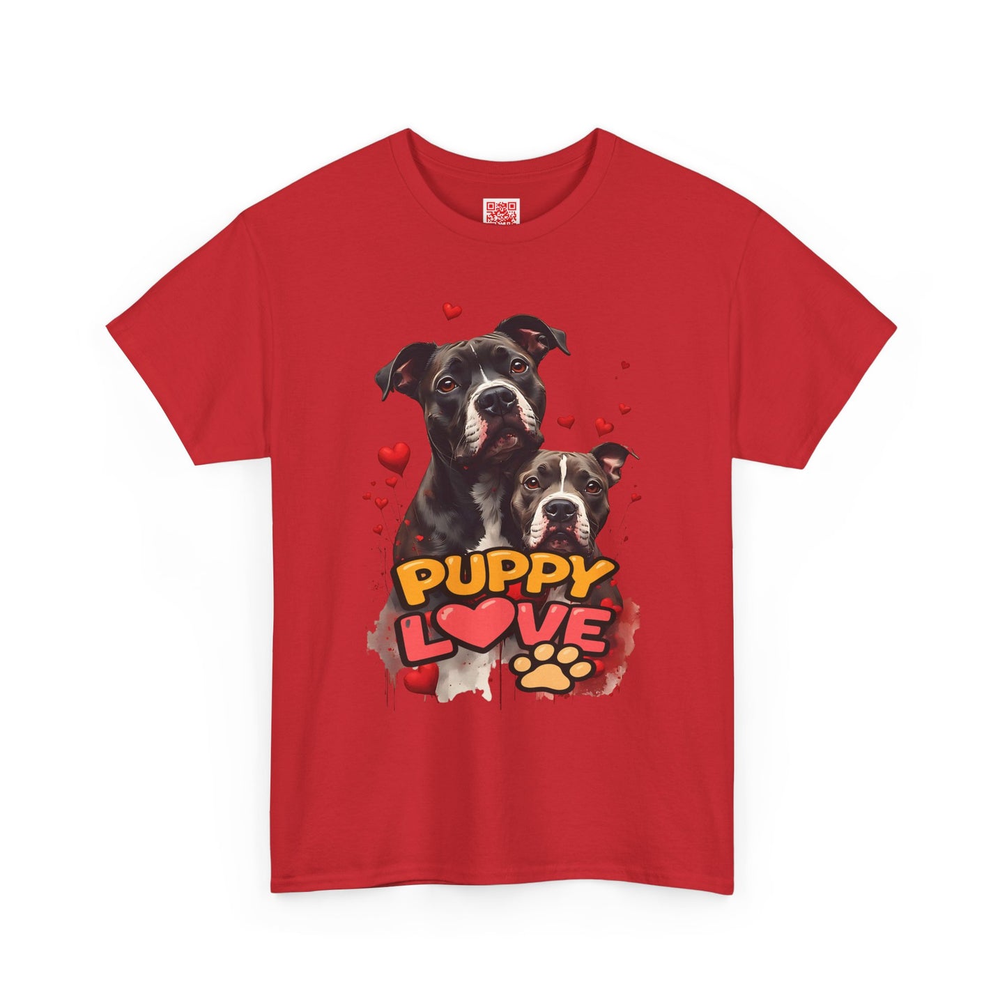 Puppy Love T-Shirt — Cute Dog Hearts Graphic Tee for Dog Lovers