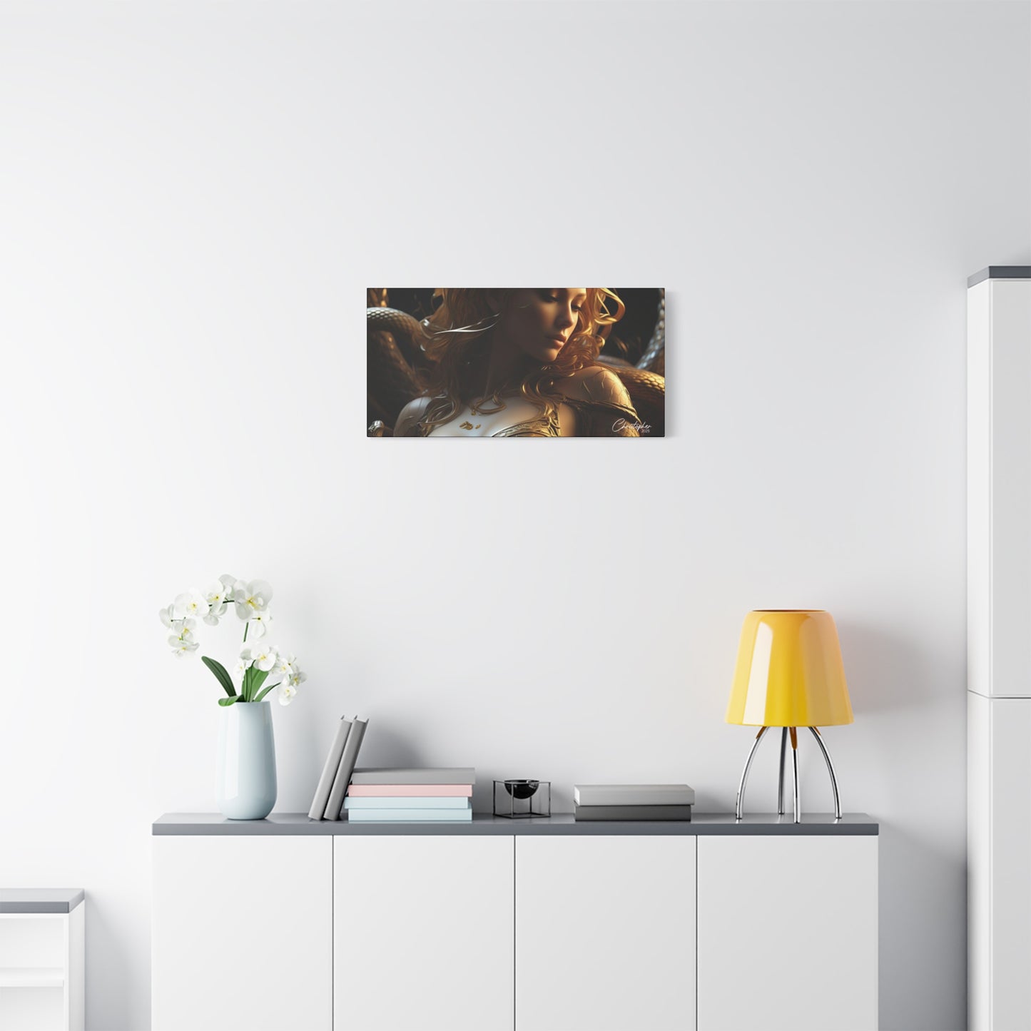 Fantasy Art Canvas Print - Serpent Goddess Home Decor