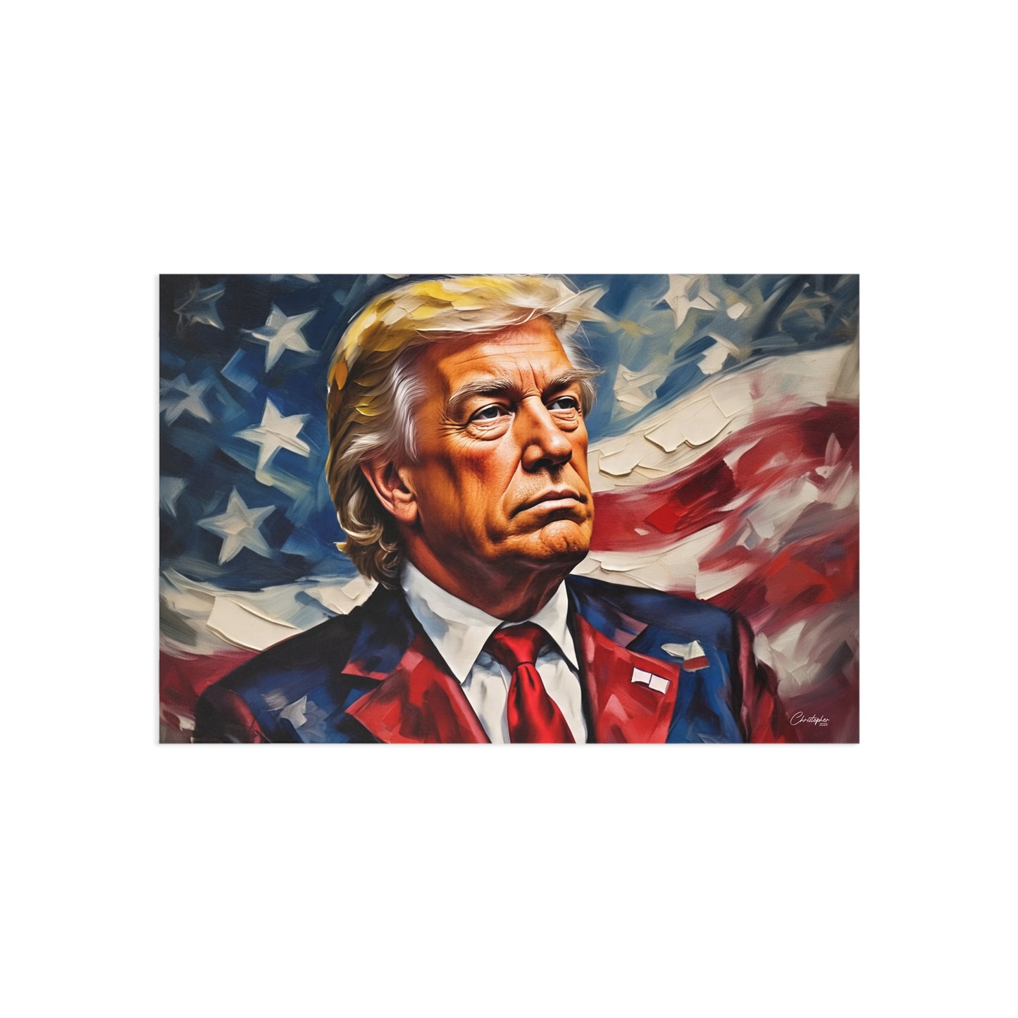 Patriotic Fine Art Postcards, Unique Collectible Cards, Trump Art Prints, American Political Decor, Gifts for Art Lovers