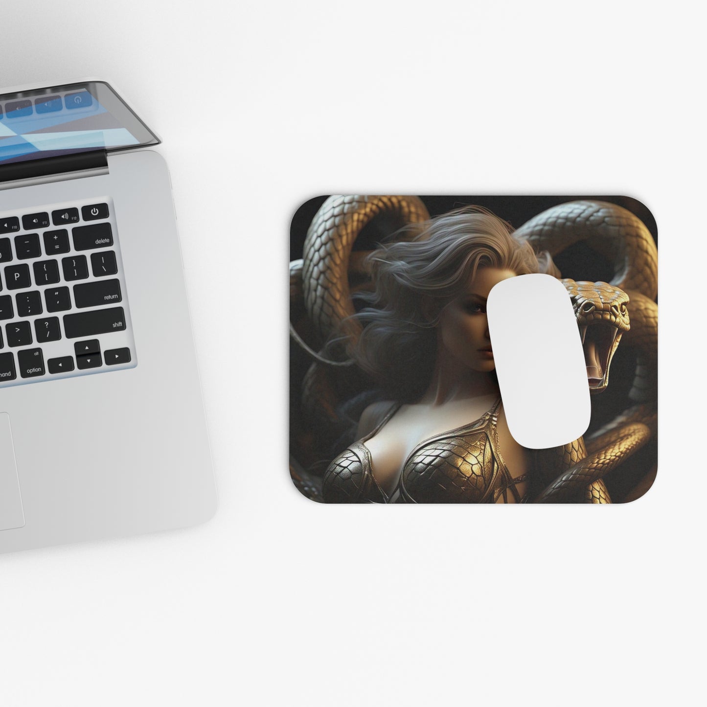 Elegant Serpent Goddess Mouse Pad | Stylish Gaming Accessory