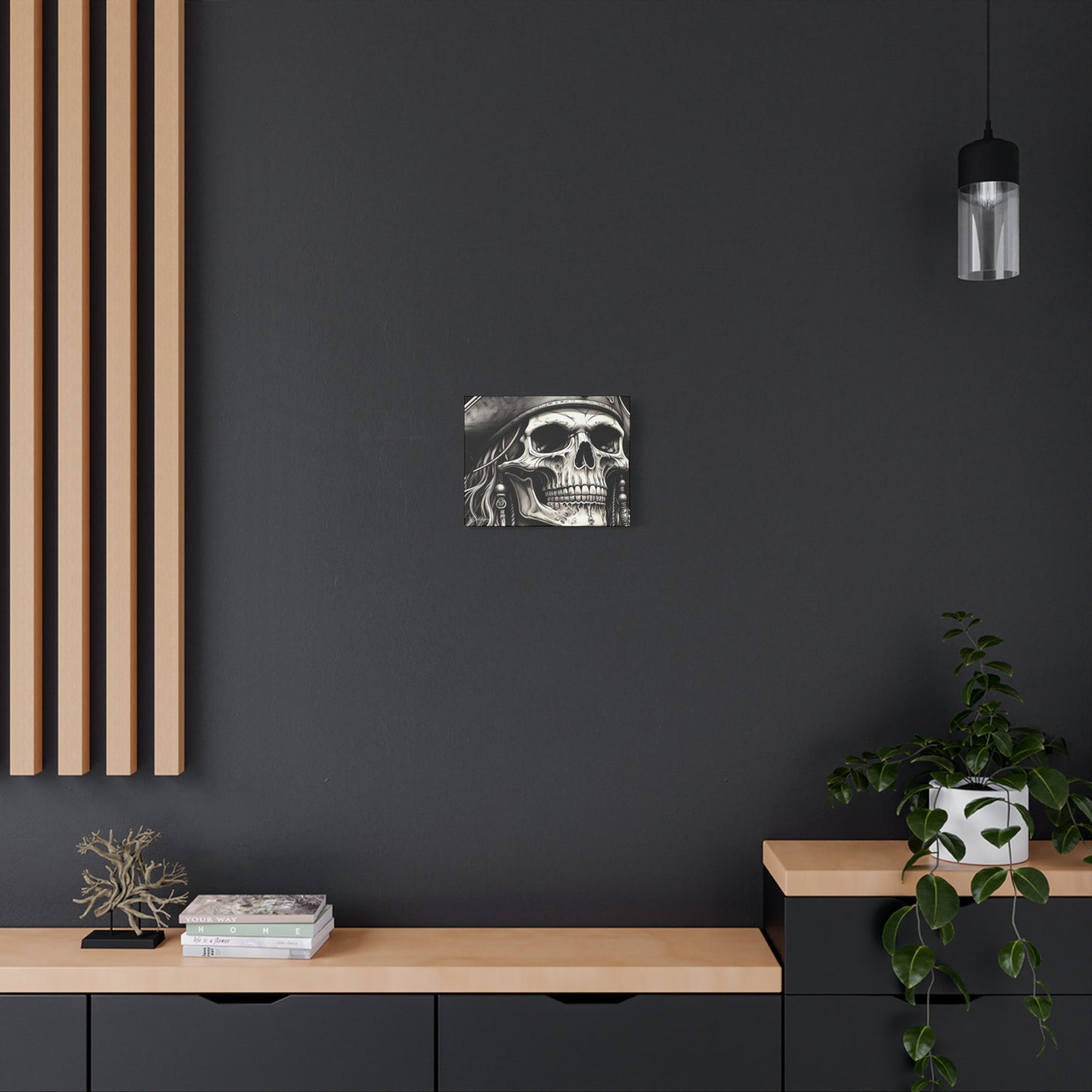 Pirate Skull Canvas Art - Edgy Gothic Decor, Wall Art for Halloween, Gothic Home Decor, Pirate Theme, Gift for Him